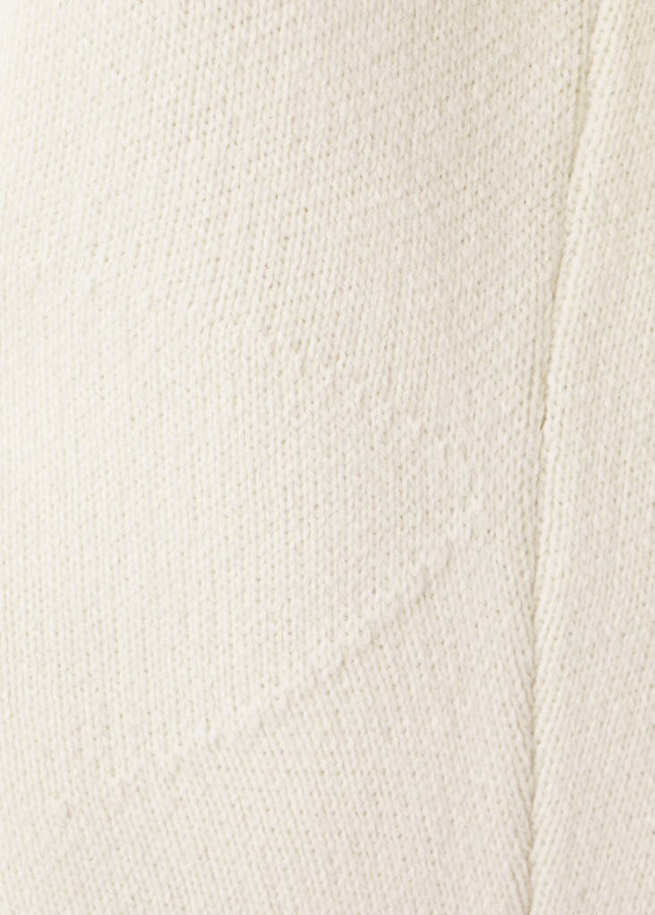 Knitted jacket with zip — Ecru