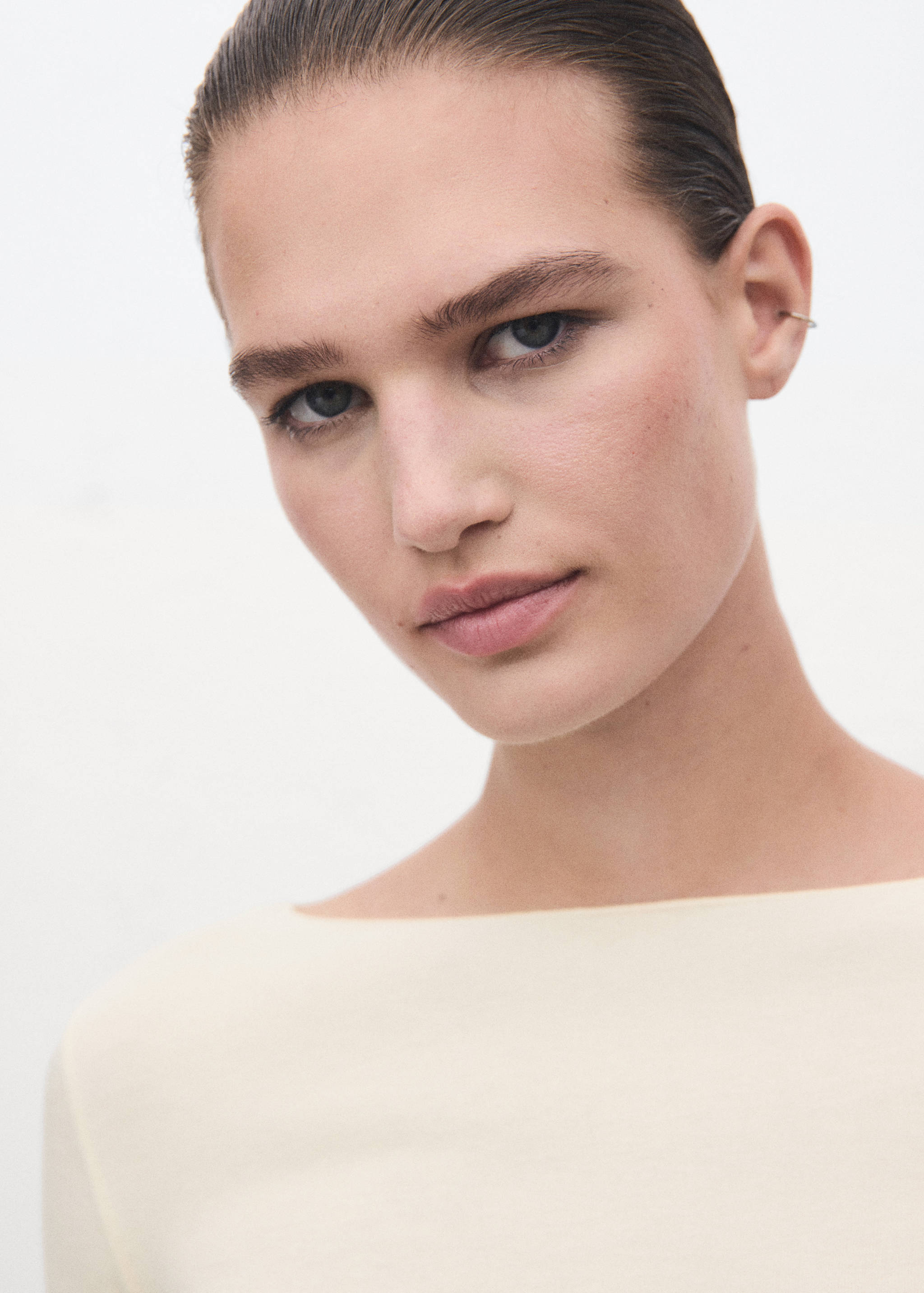 Boat neck t-shirt - Details of the article 1