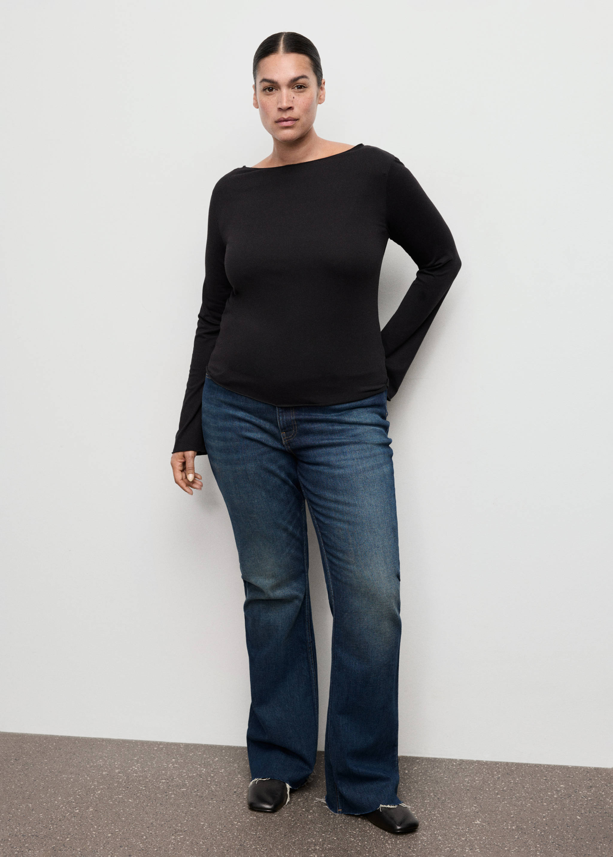 Boat neck t-shirt - Details of the article 3