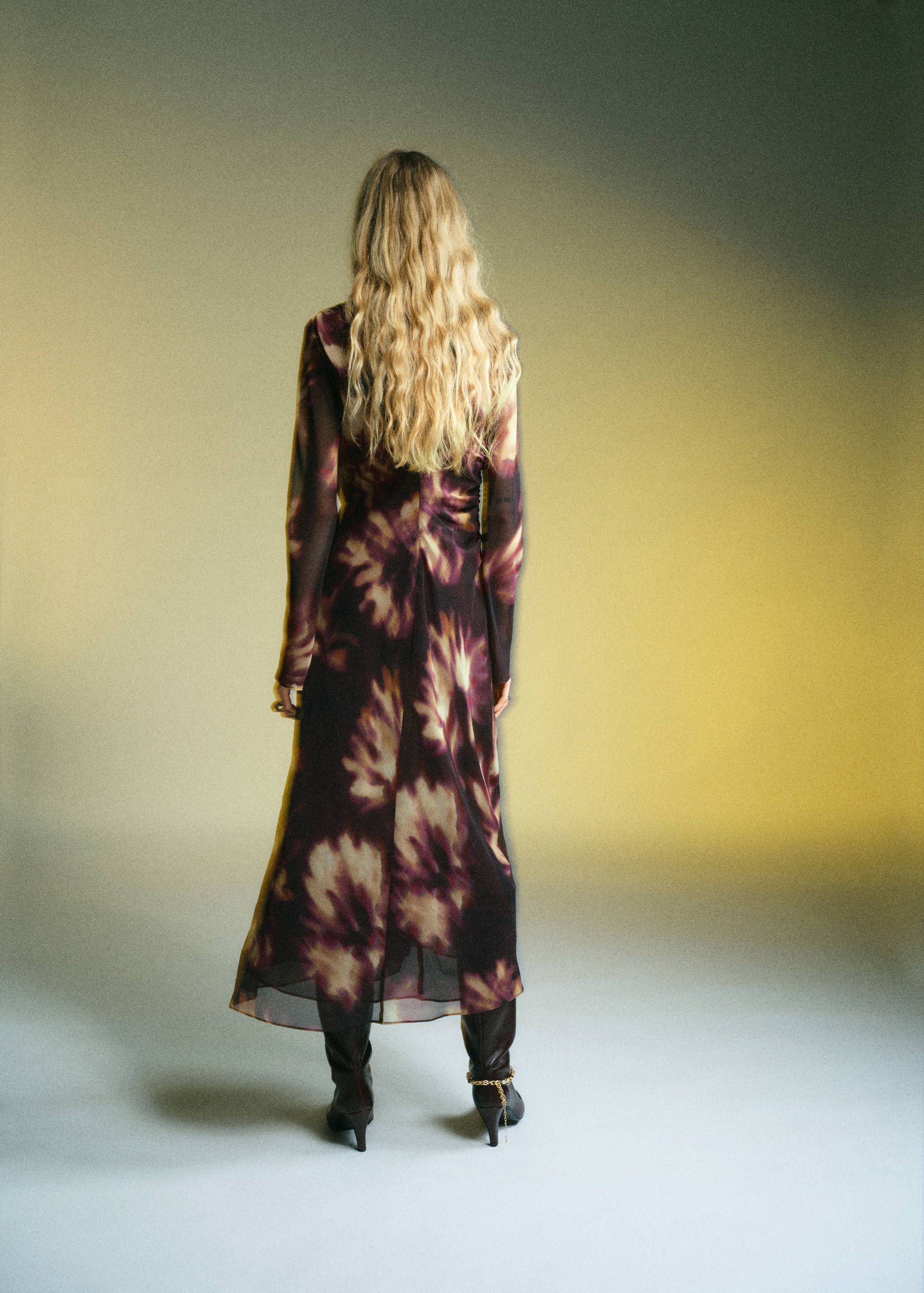 Tie-dye ruched dress - Reverse of the article
