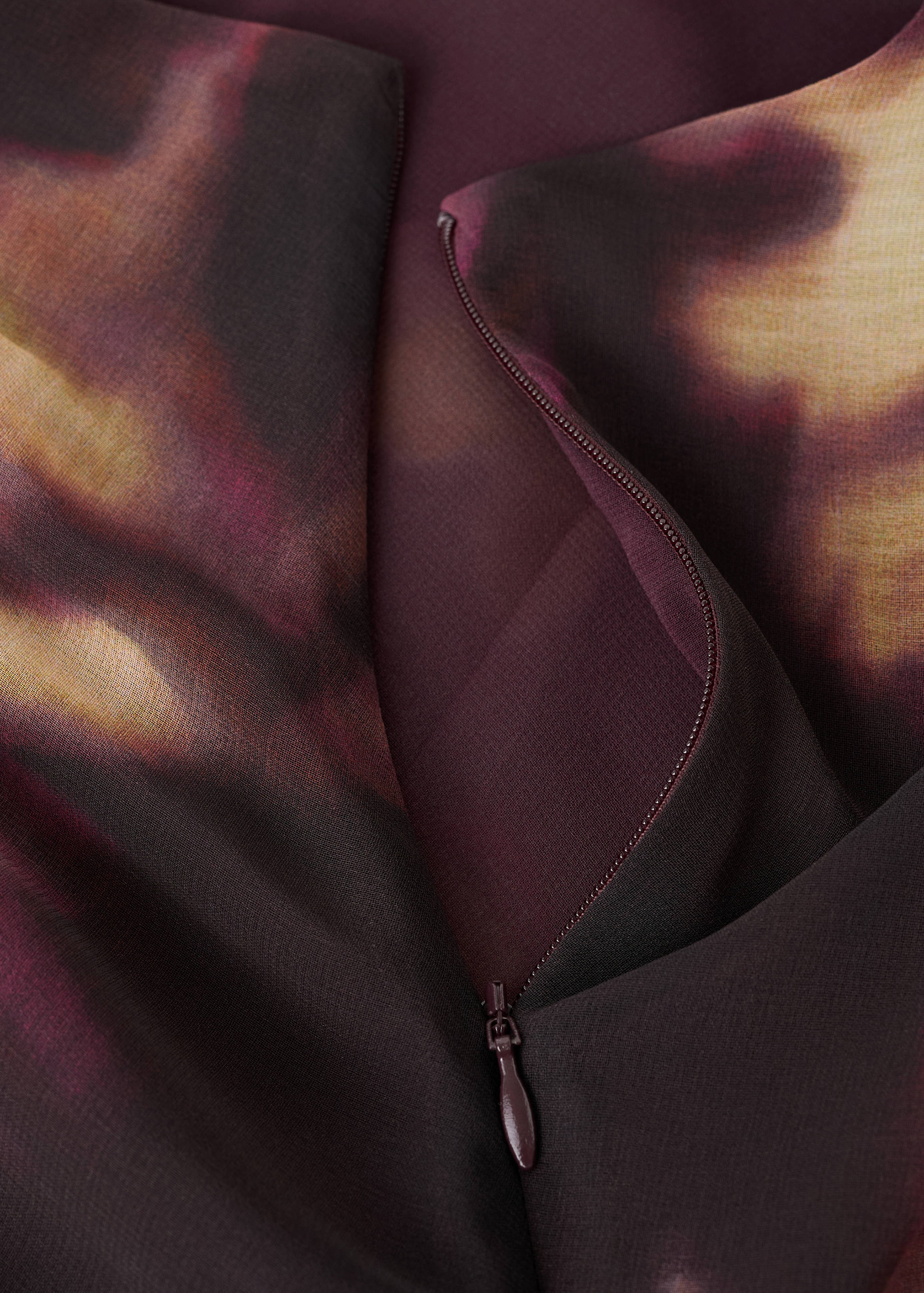 Tie-dye ruched dress - Details of the article 0