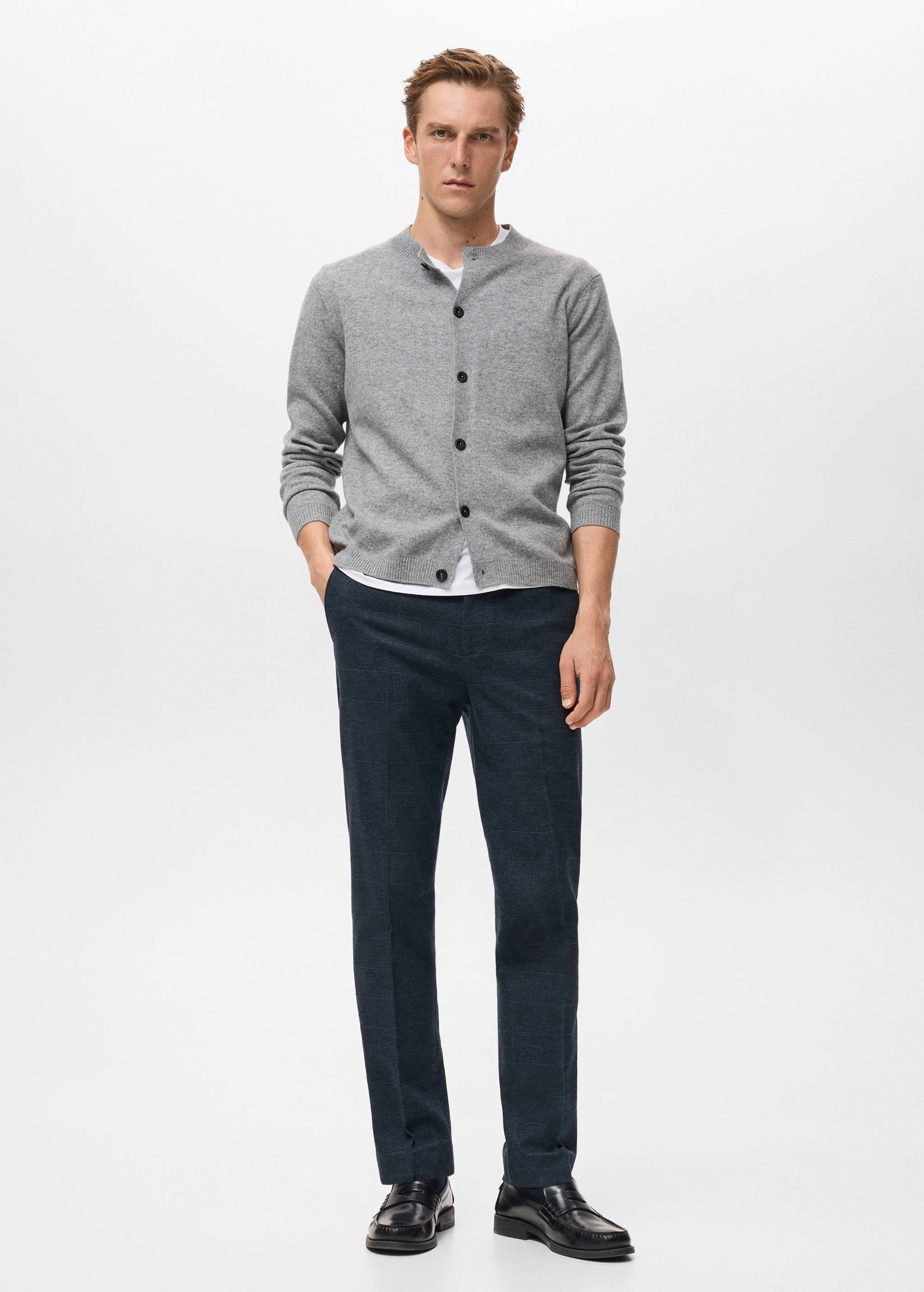 Slim-fit flannel trousers - General plane