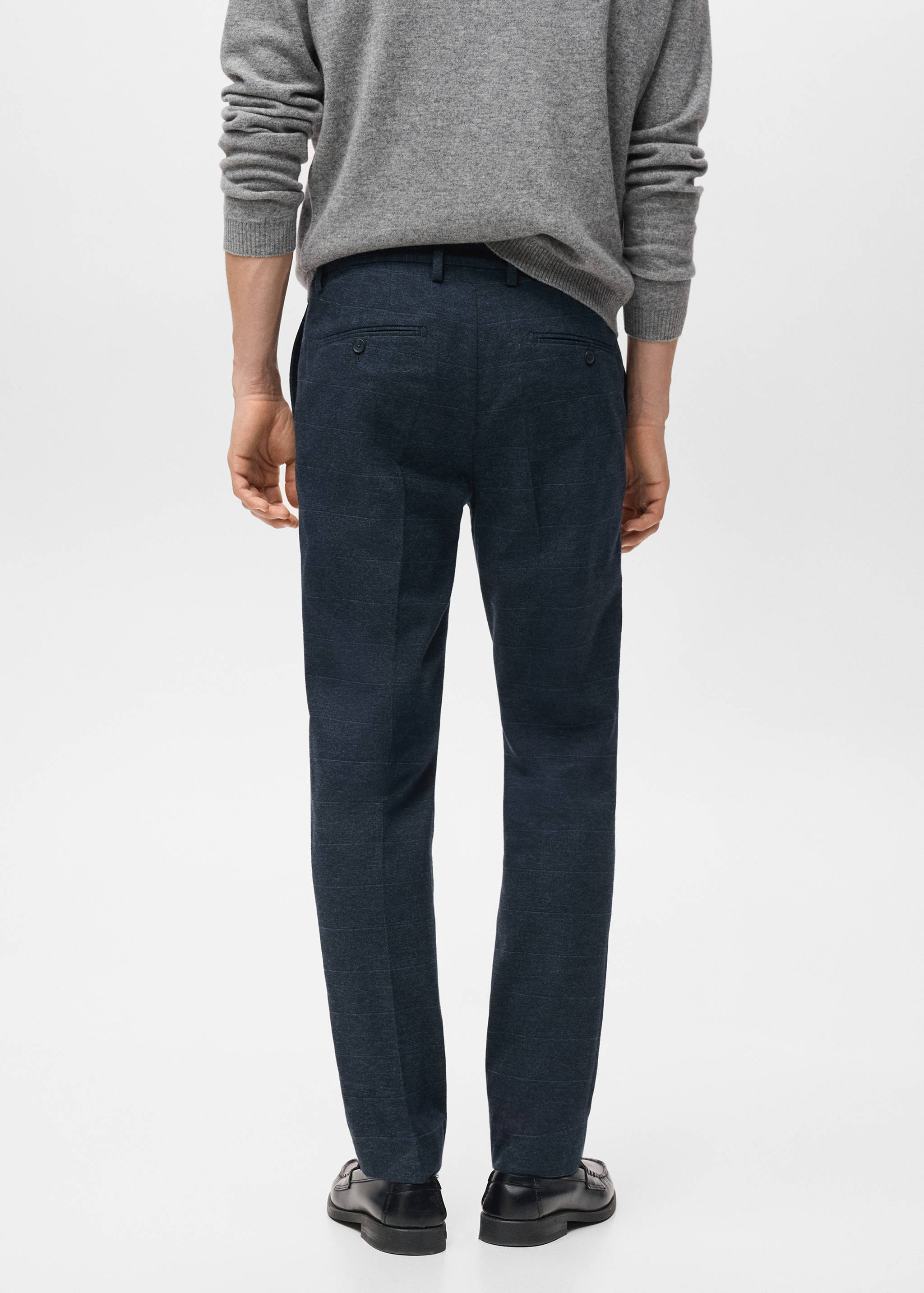 Slim-fit flannel trousers - Reverse of the article