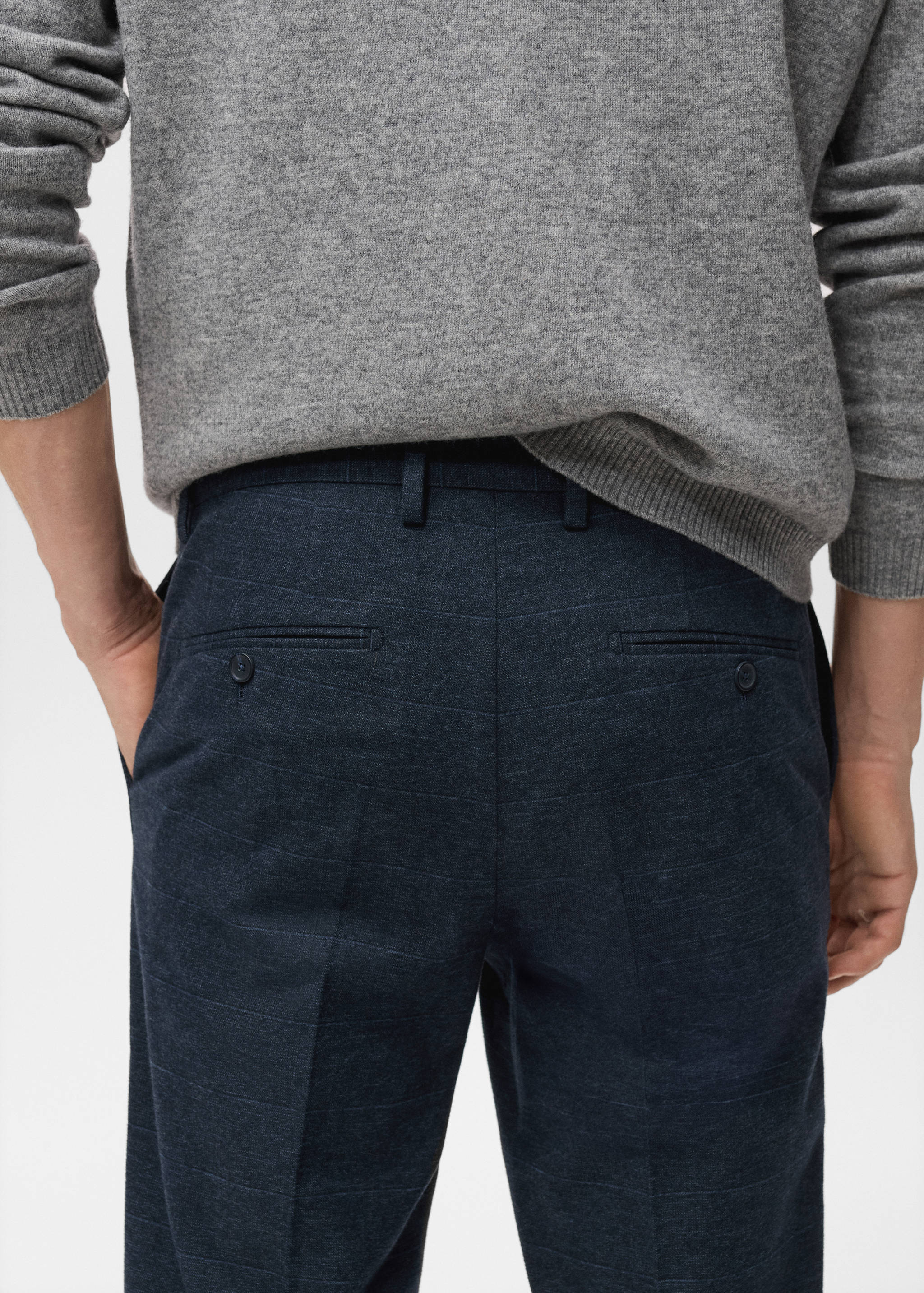 Slim-fit flannel trousers - Details of the article 6