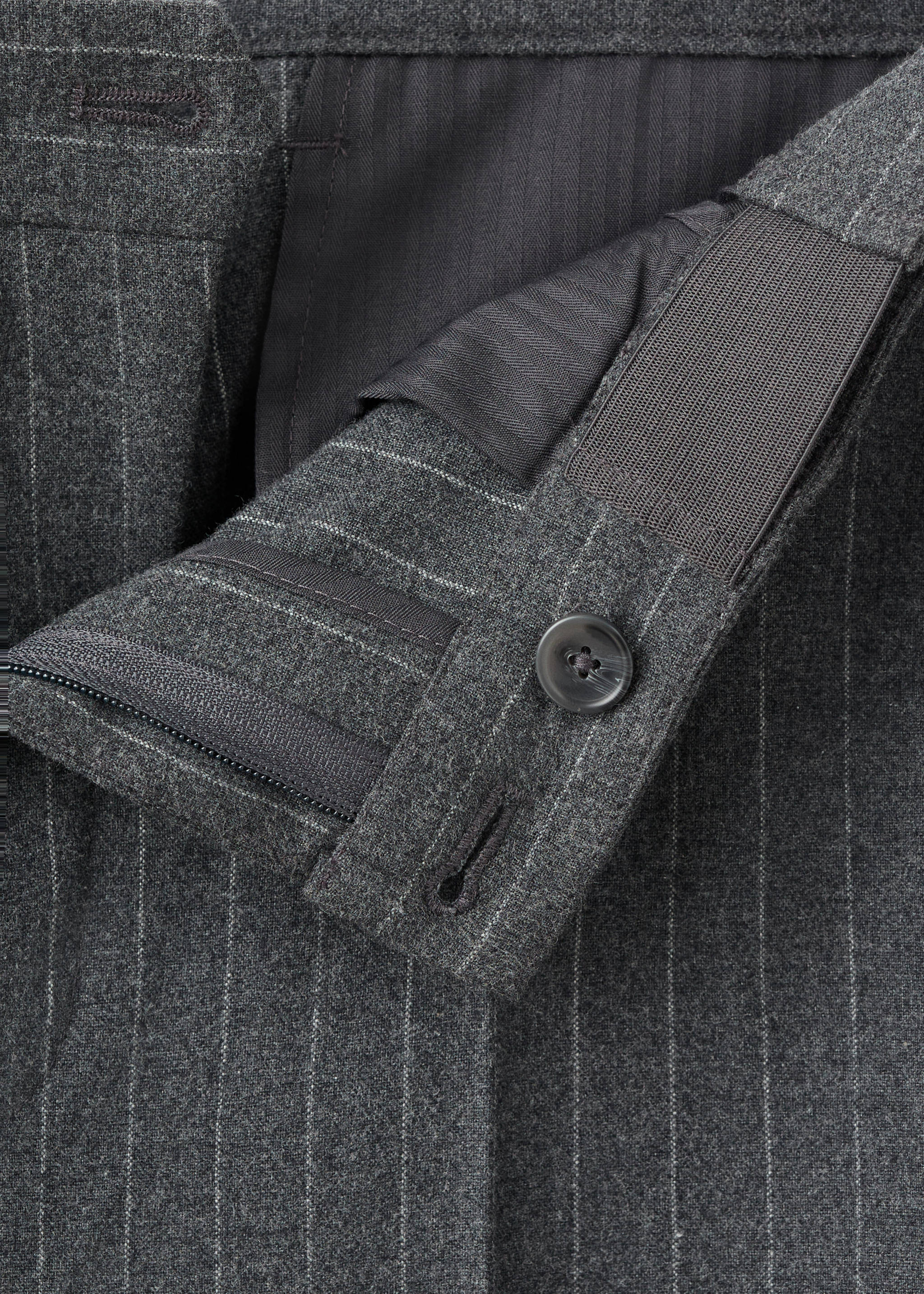 Slim-fit flannel trousers - Details of the article 8