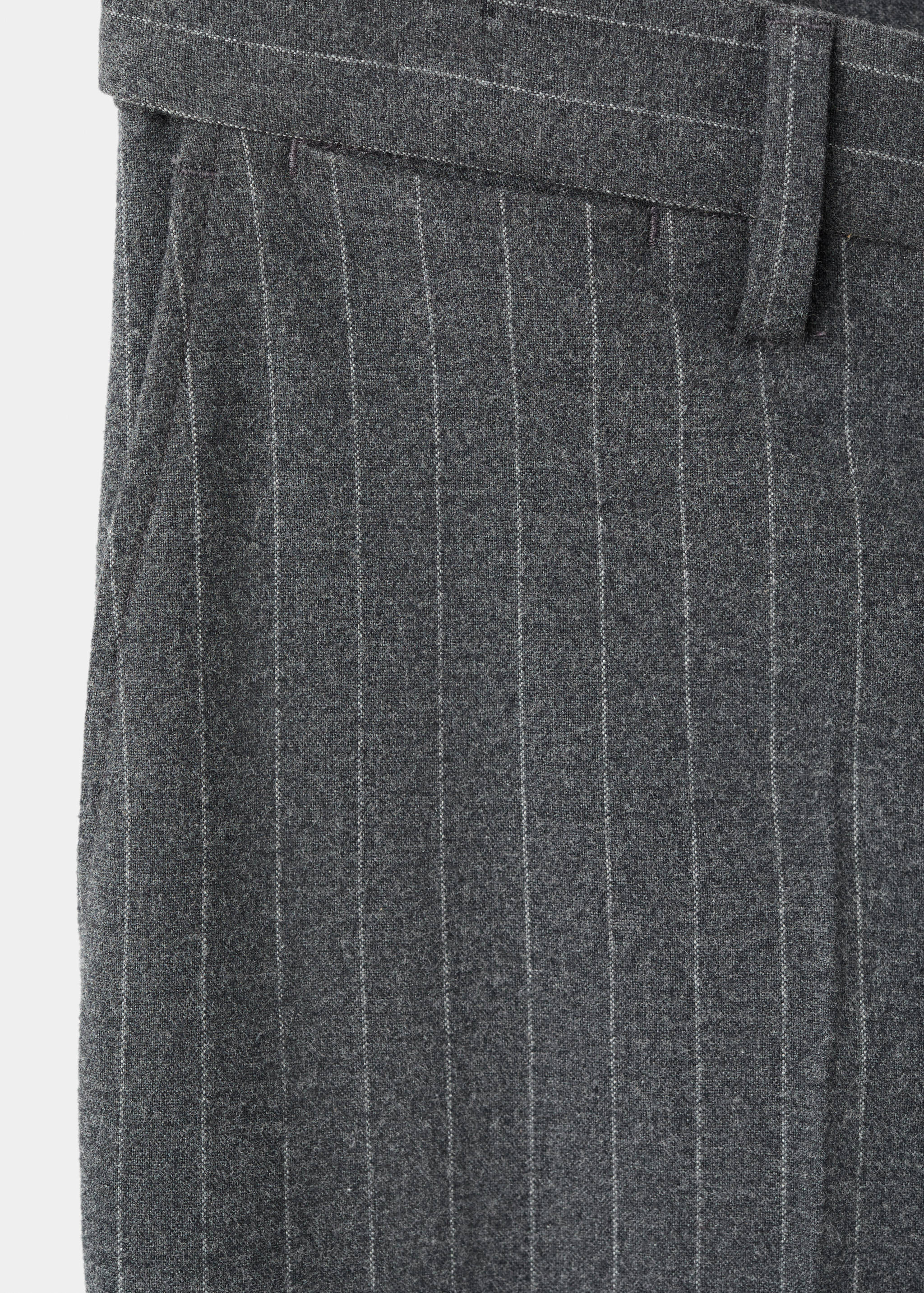 Slim-fit flannel trousers - Details of the article 0