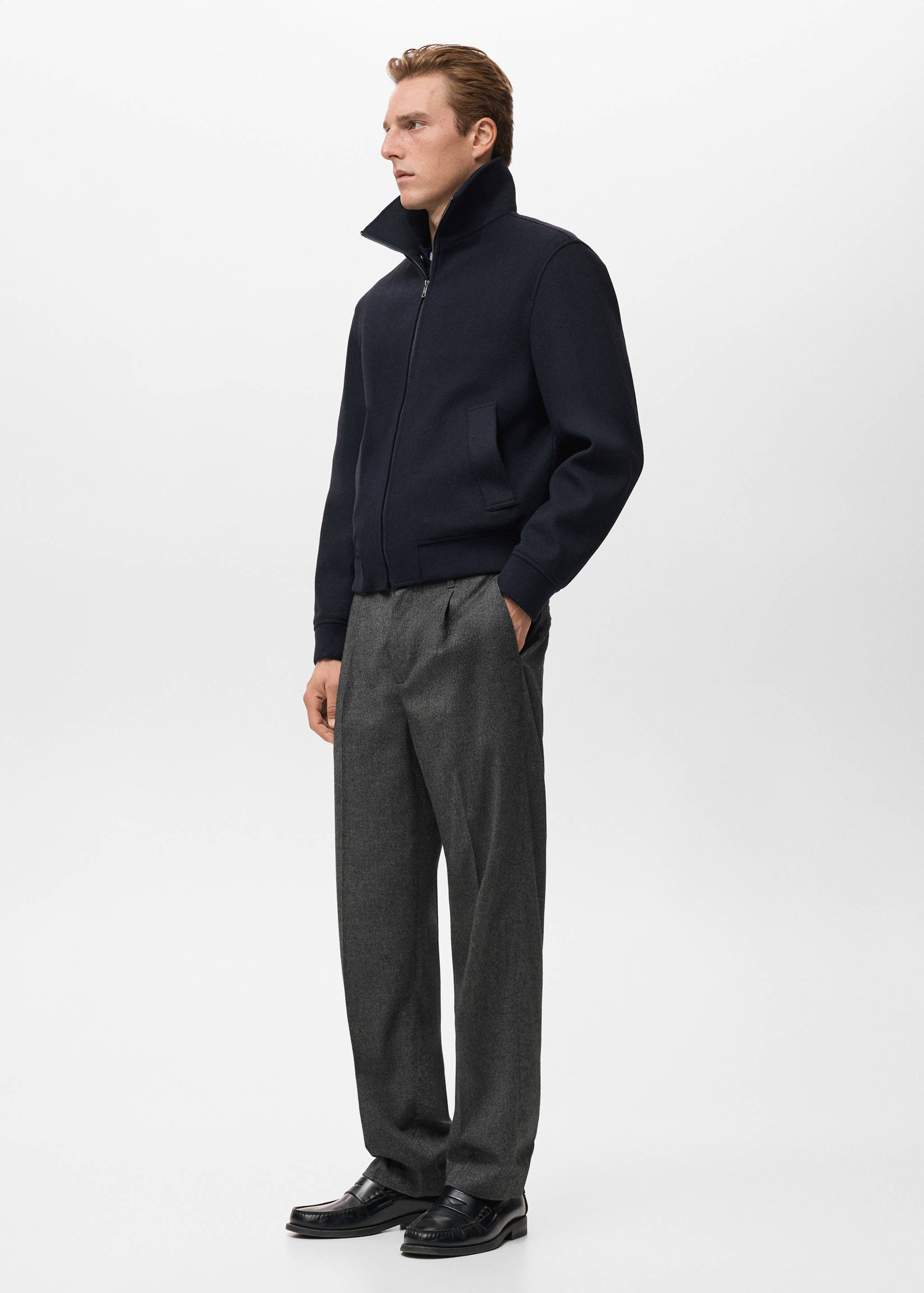 Zip textured jacket - Details of the article 2