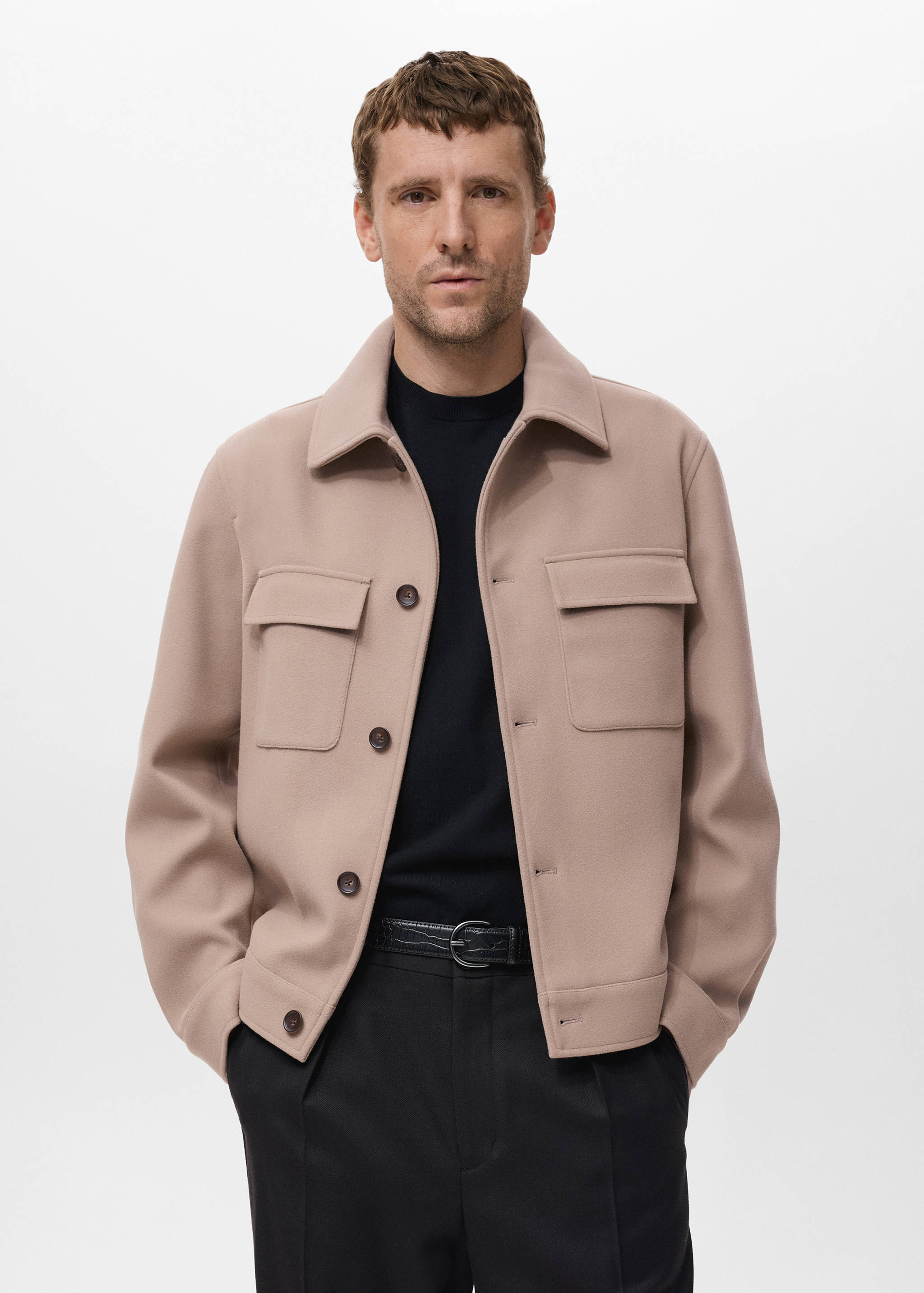 Cloth jacket with lapel pockets - Medium plane