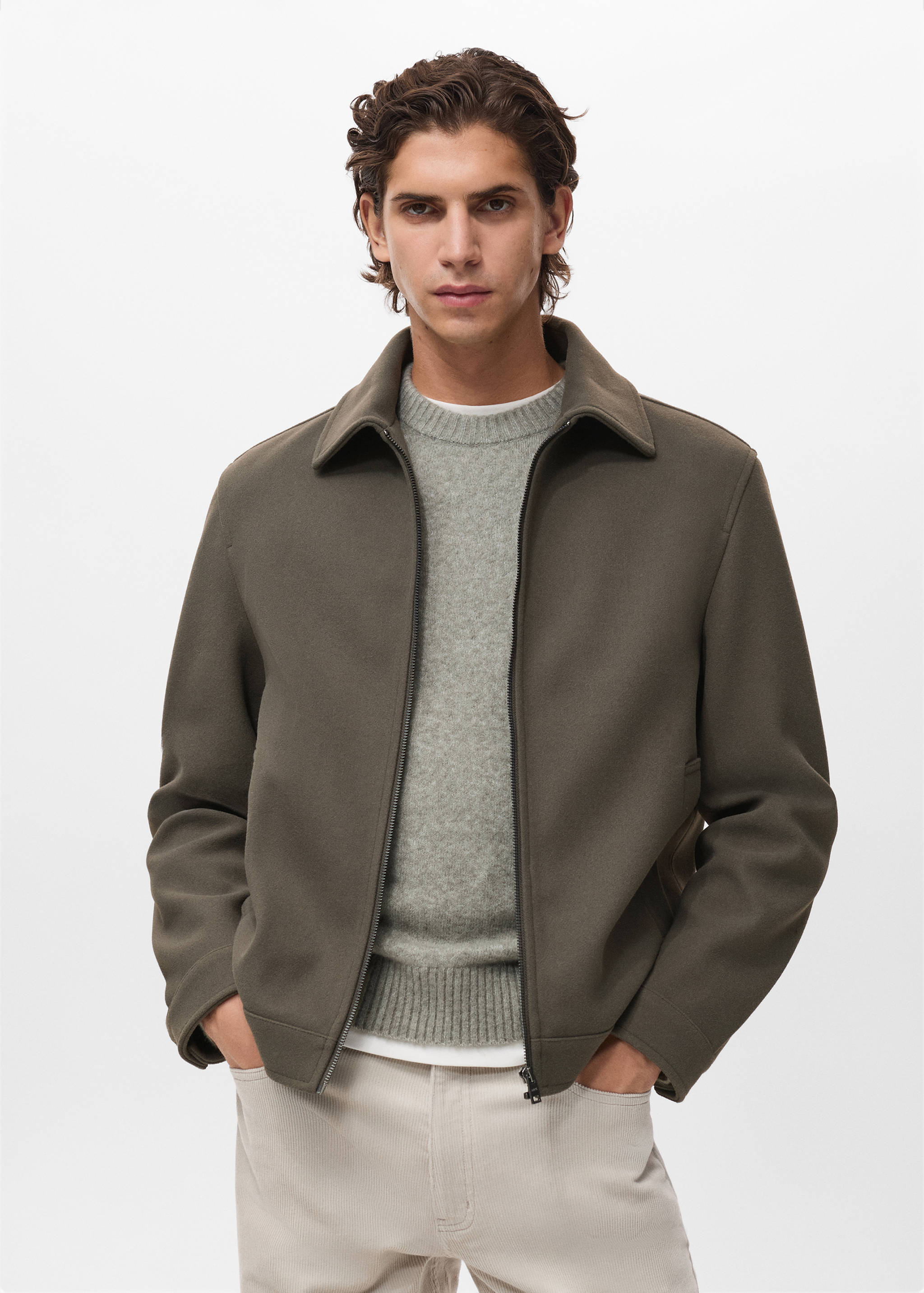 Jacket with zip pockets - Medium plane