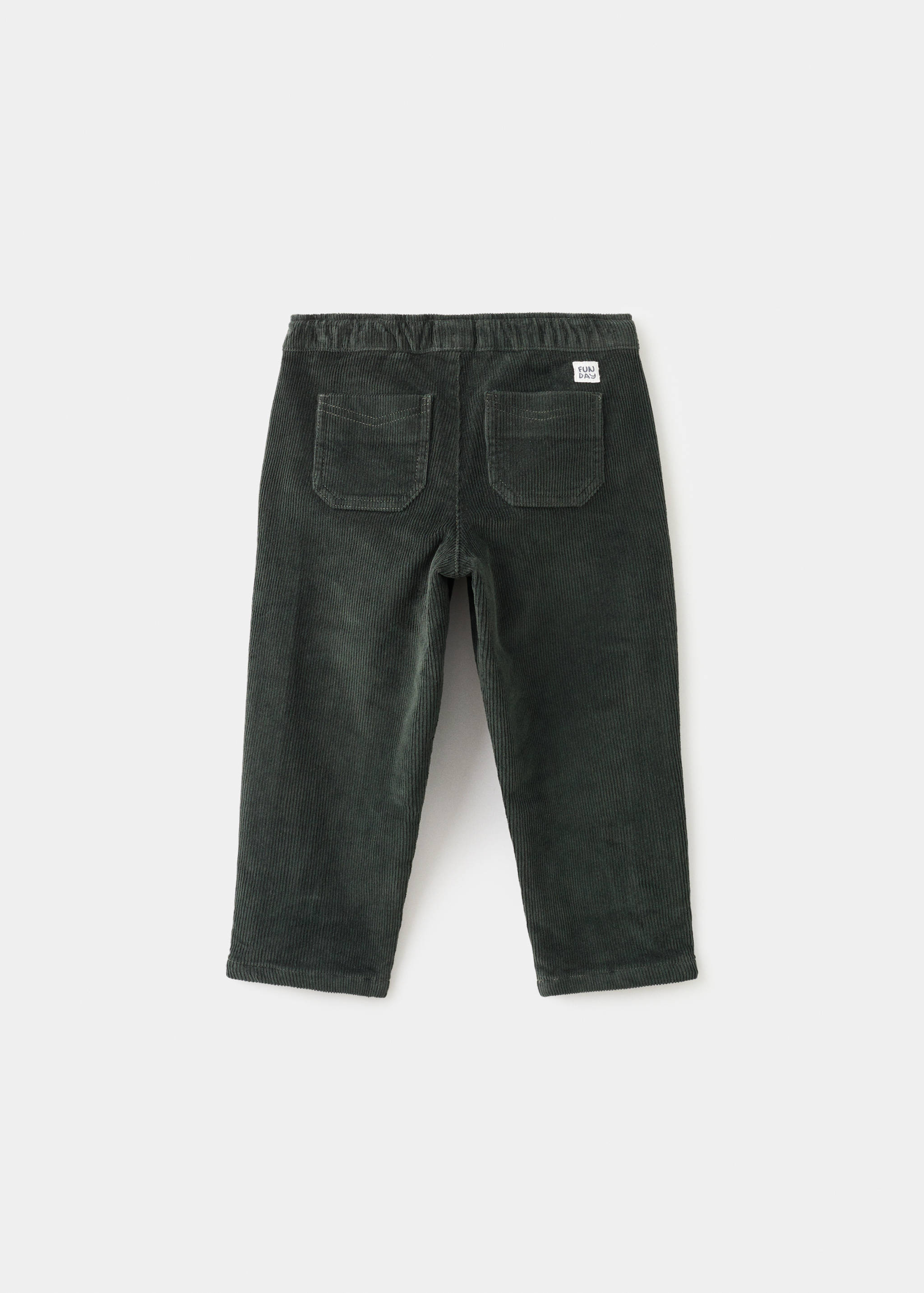 Corduroy straight pants - Reverse of the article