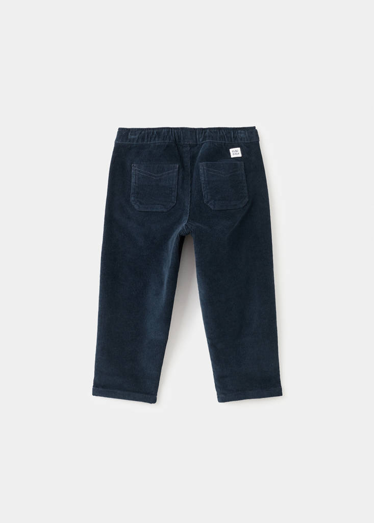Corduroy straight trousers