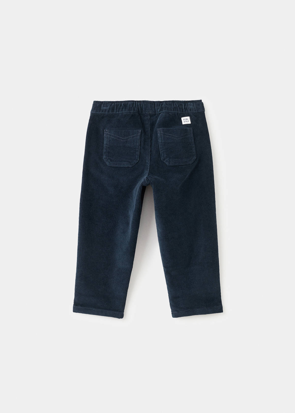 Corduroy straight trousers — Navy