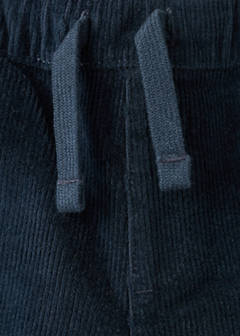 Corduroy straight trousers — Navy 5