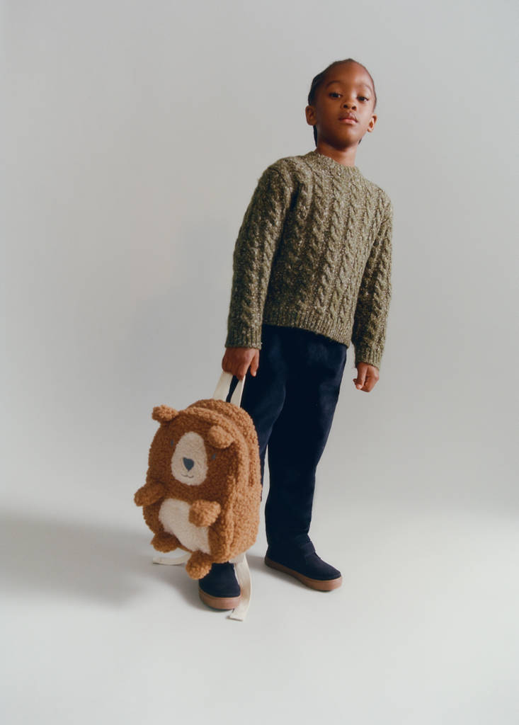 Corduroy straight trousers - thumbnail 4