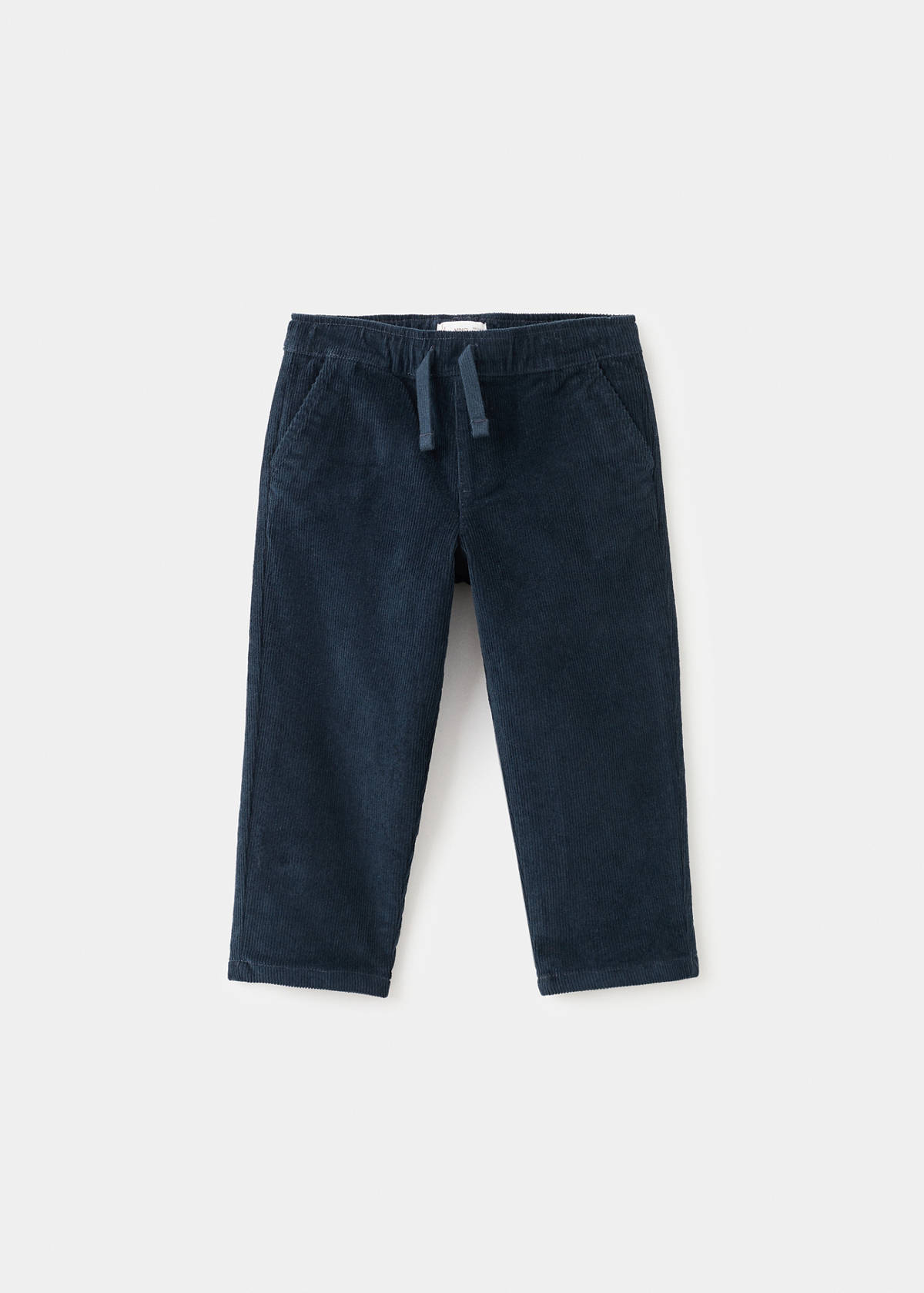 Corduroy straight trousers — Navy