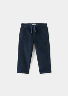 Corduroy straight trousers — Navy 2
