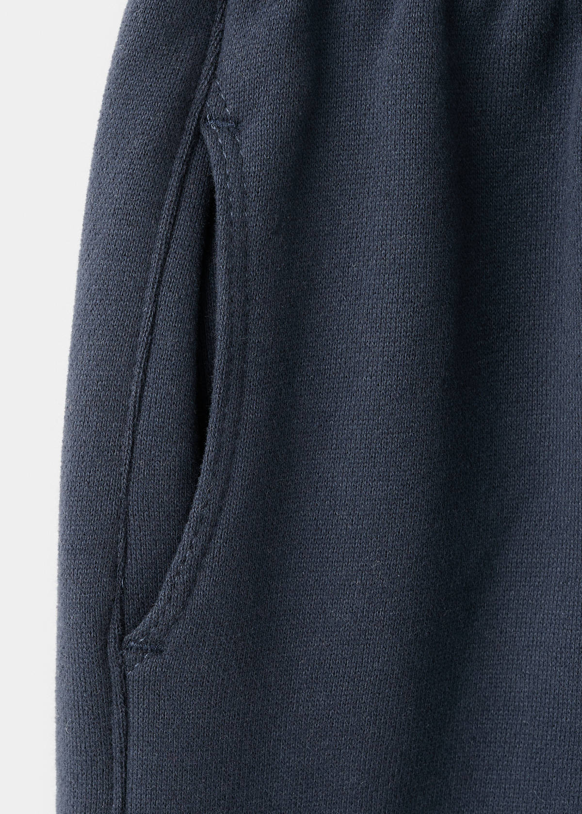 Cotton drawstring joggers — Navy