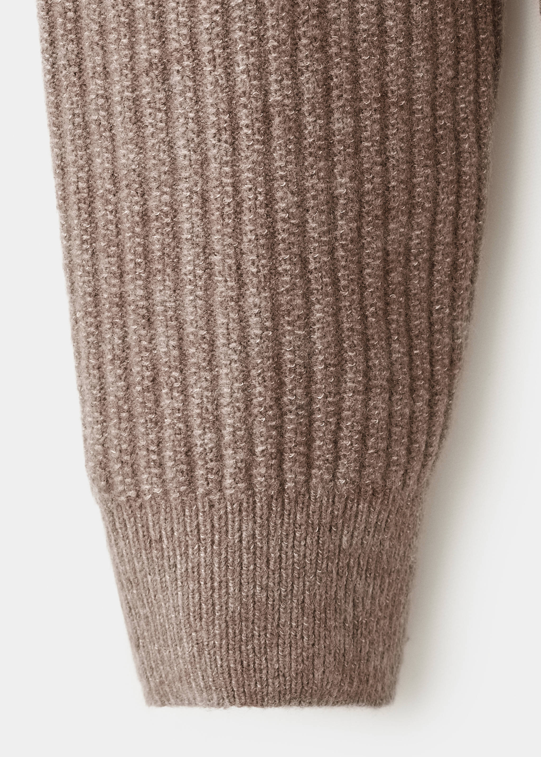 Ribbed-knit cardigan with zip - Details of the article 0