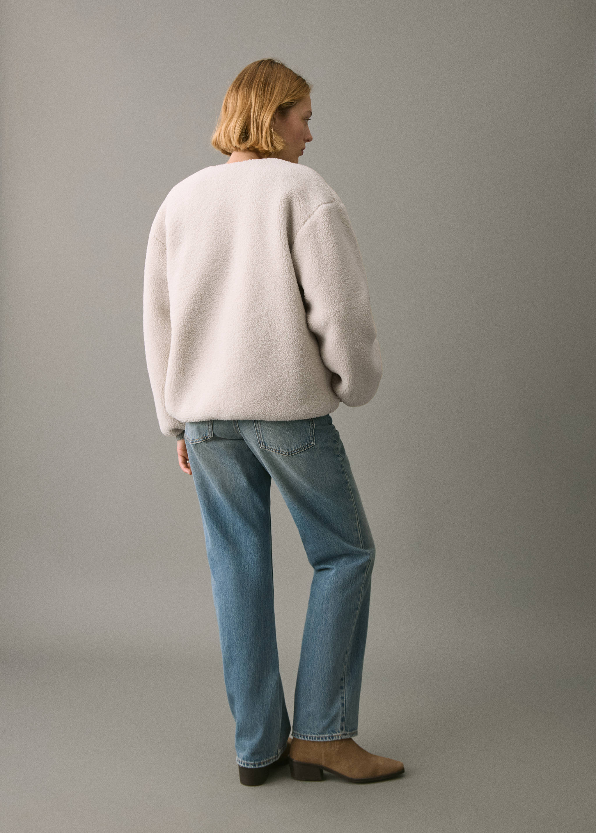 Shearling-effect jacket - Reverse of the article