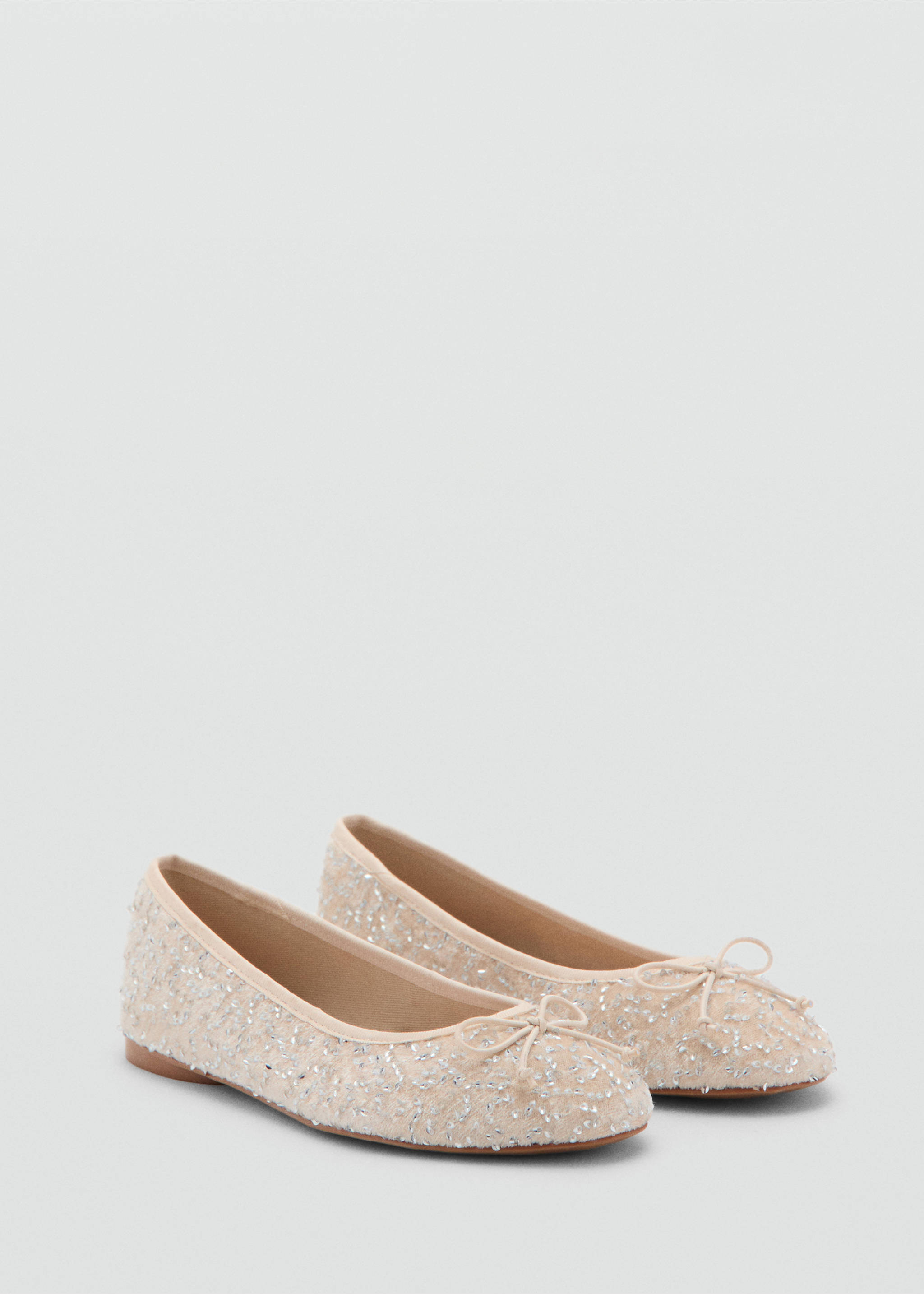 Ballerines brillante à nœud - Plan moyen, Rose pastel. Ref: 17047900-00.