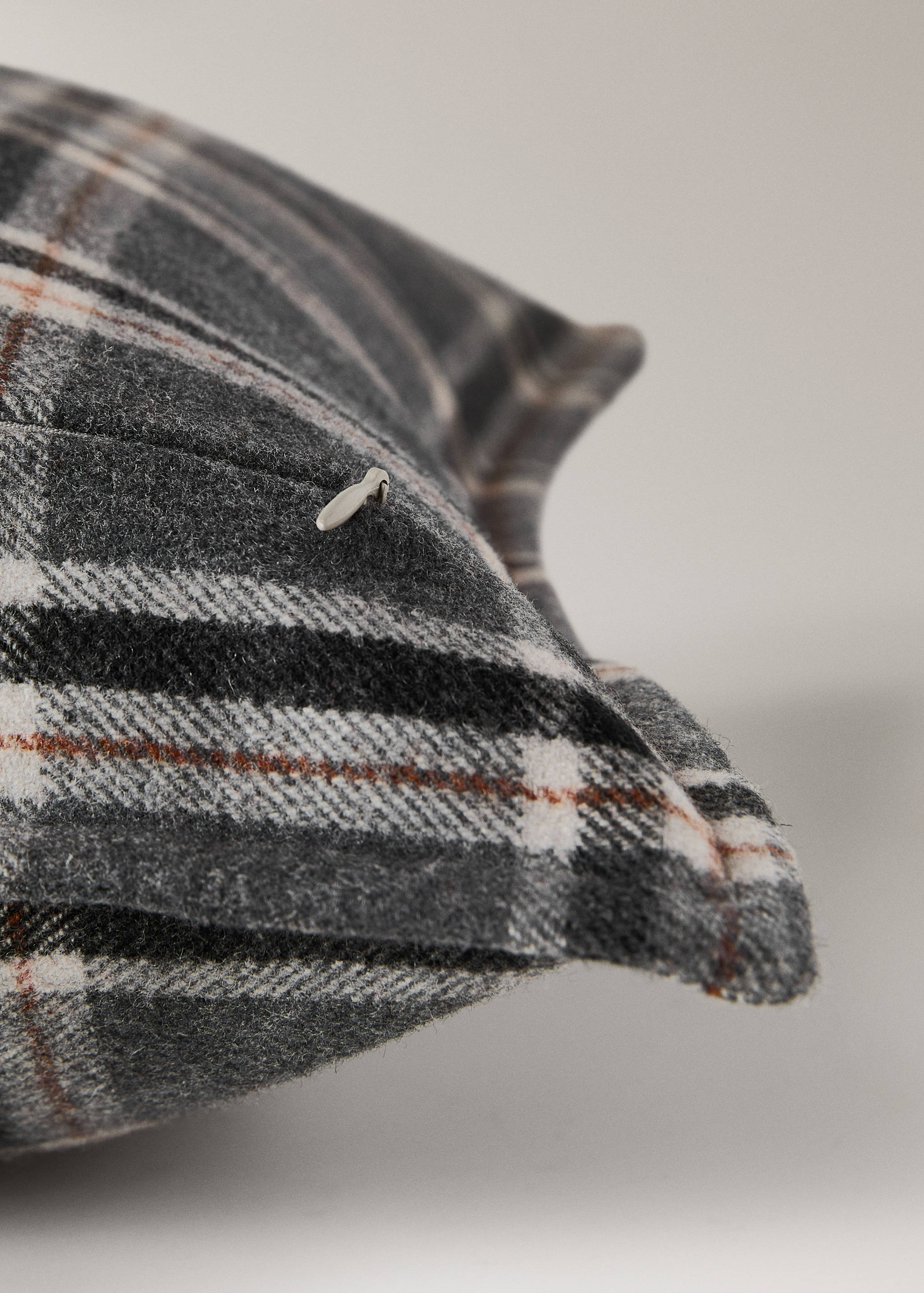 Husă de pernă din lână, model cu carouri, 40x60 cm - Detaliu al articolului 3