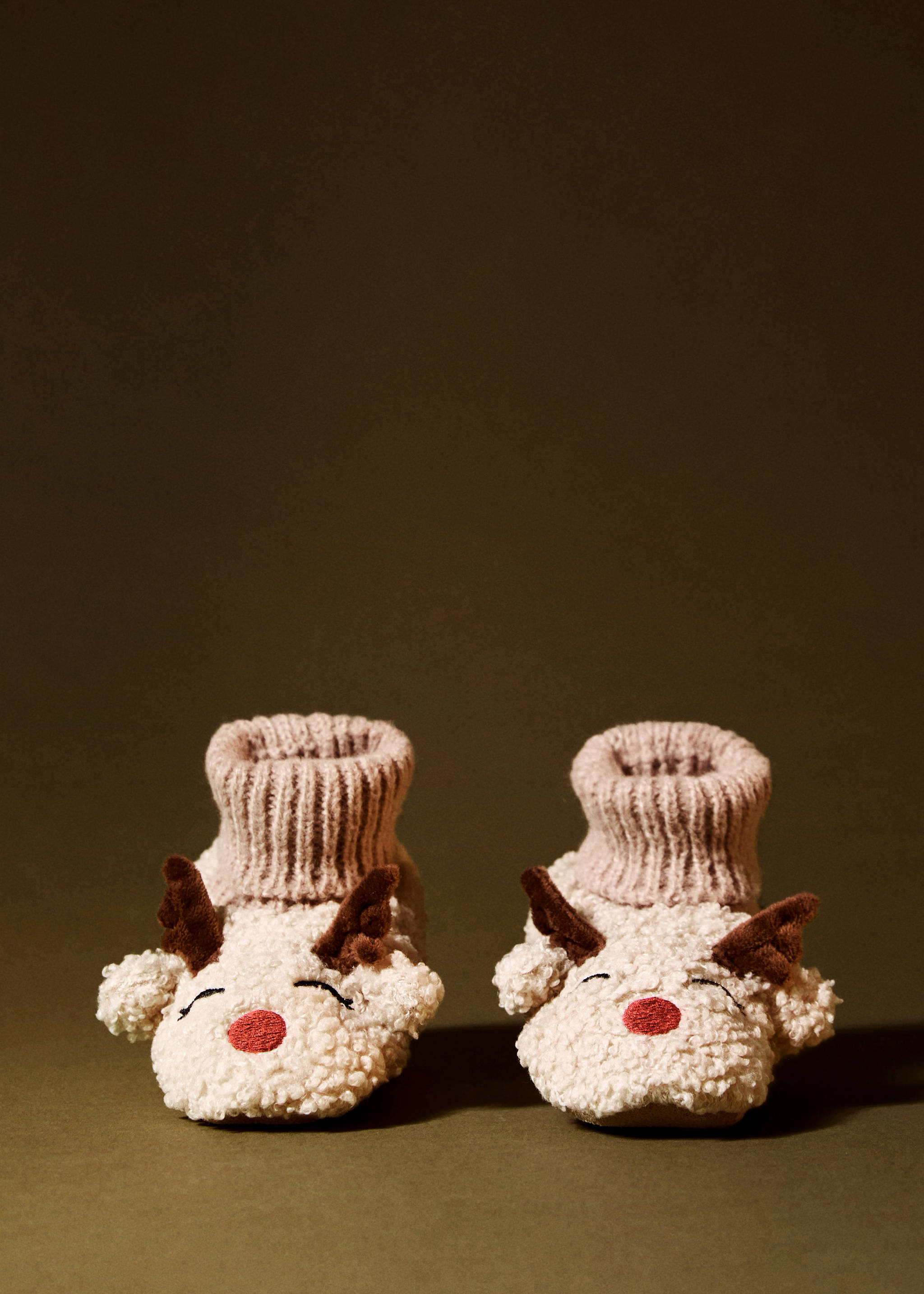 Rentier-Lammfell-Pantoffel - Allgemeine Ansicht