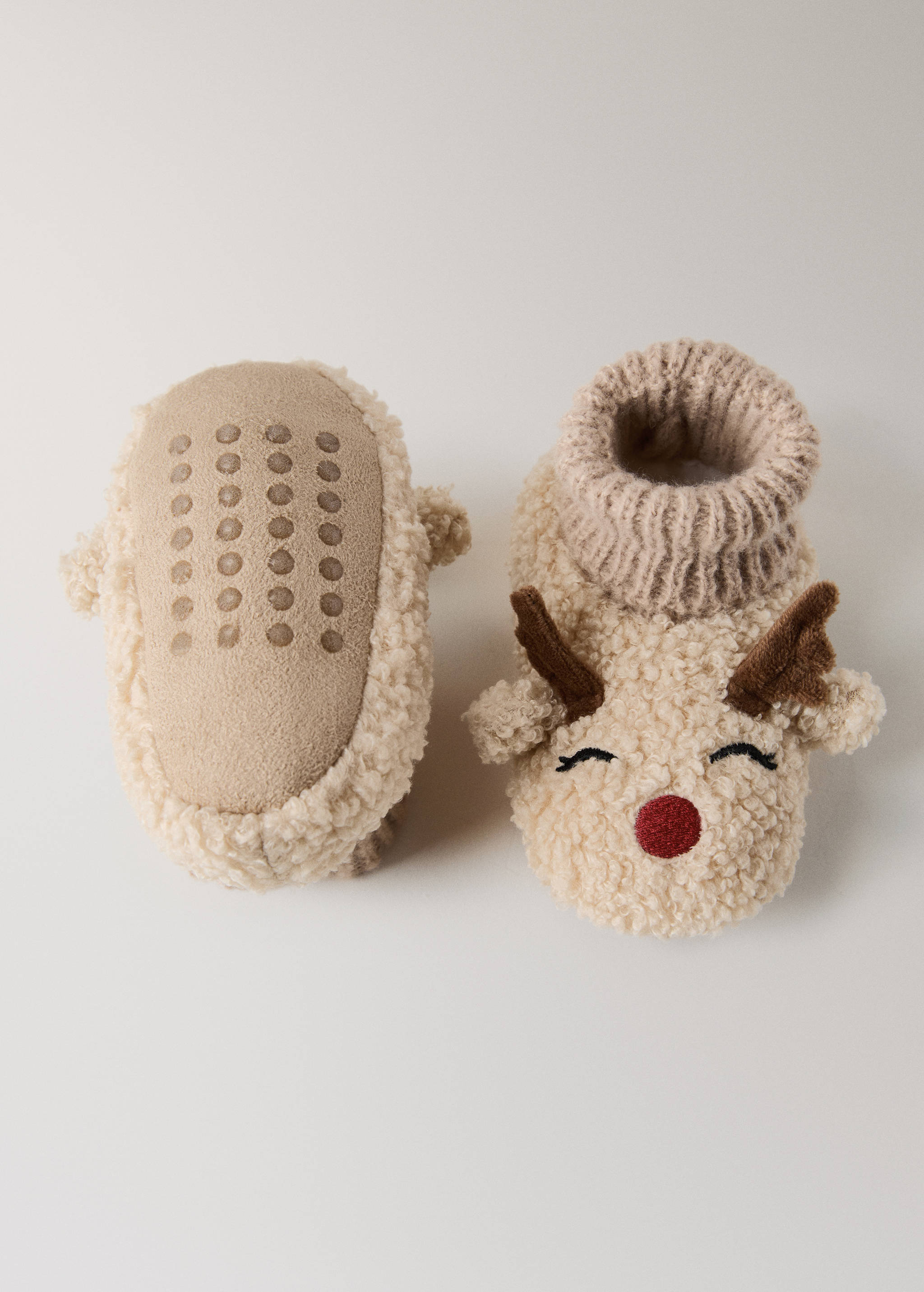 Rentier-Lammfell-Pantoffel - Detail des Artikels 4