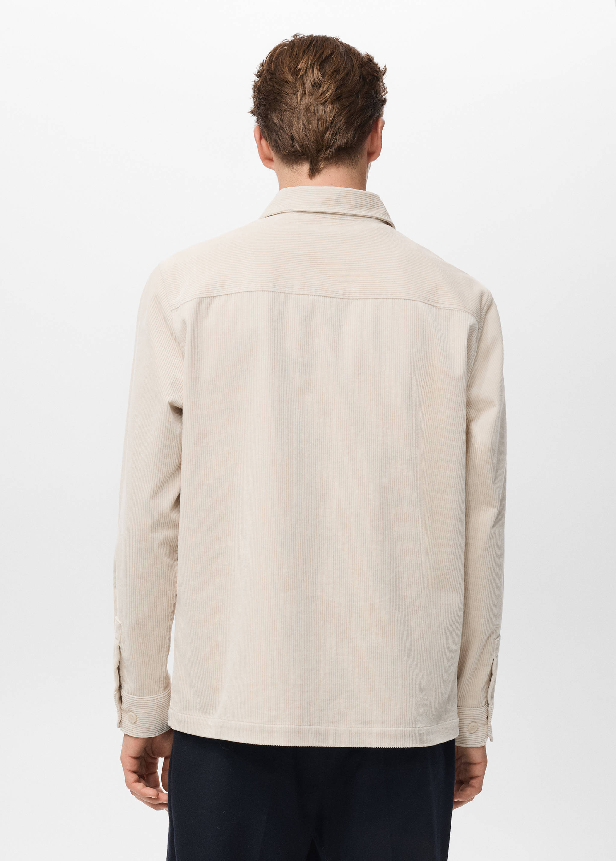 Corduroy overshirt with pockets - Reverse of the article