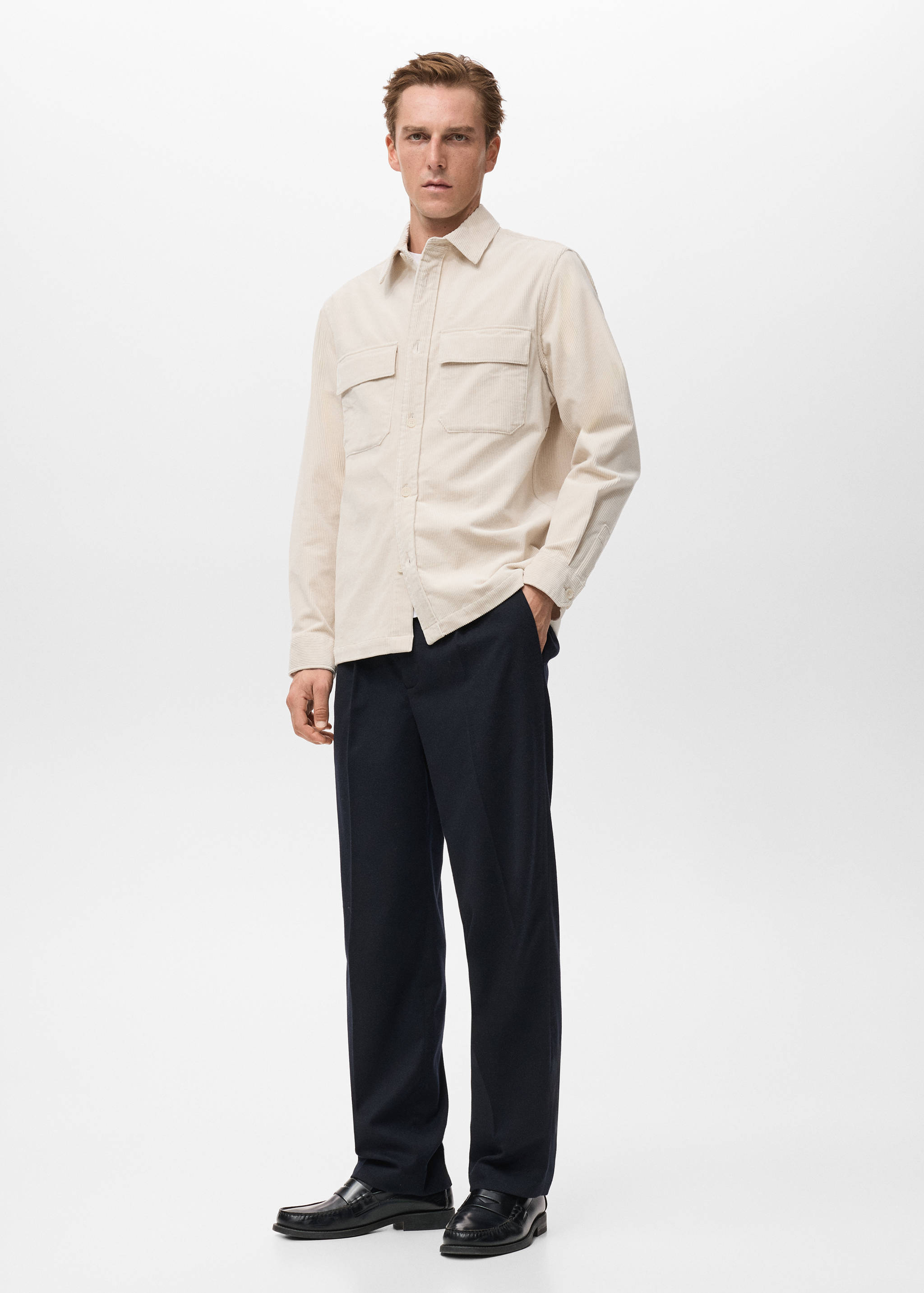 Corduroy overshirt with pockets - Details of the article 2
