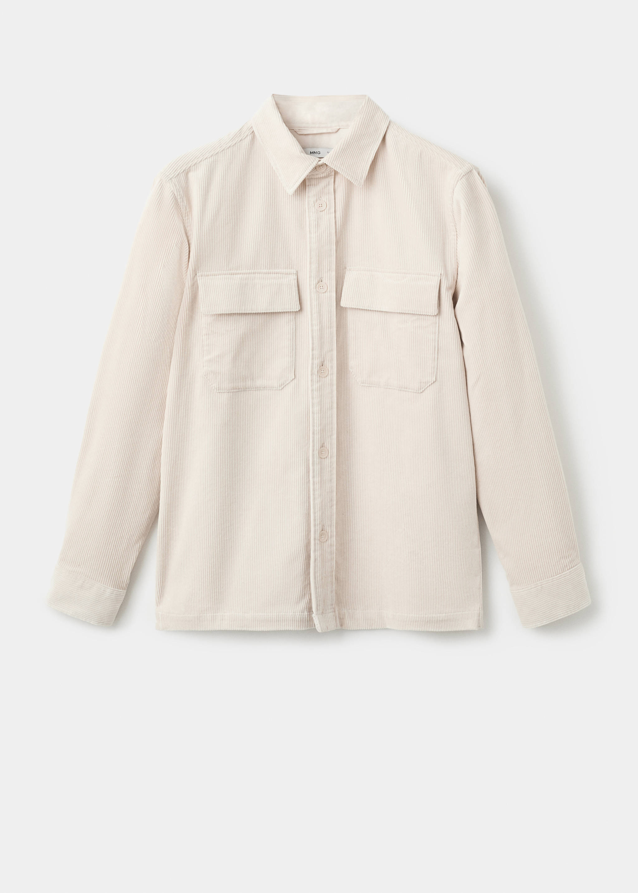 Corduroy overshirt with pockets - Article without model