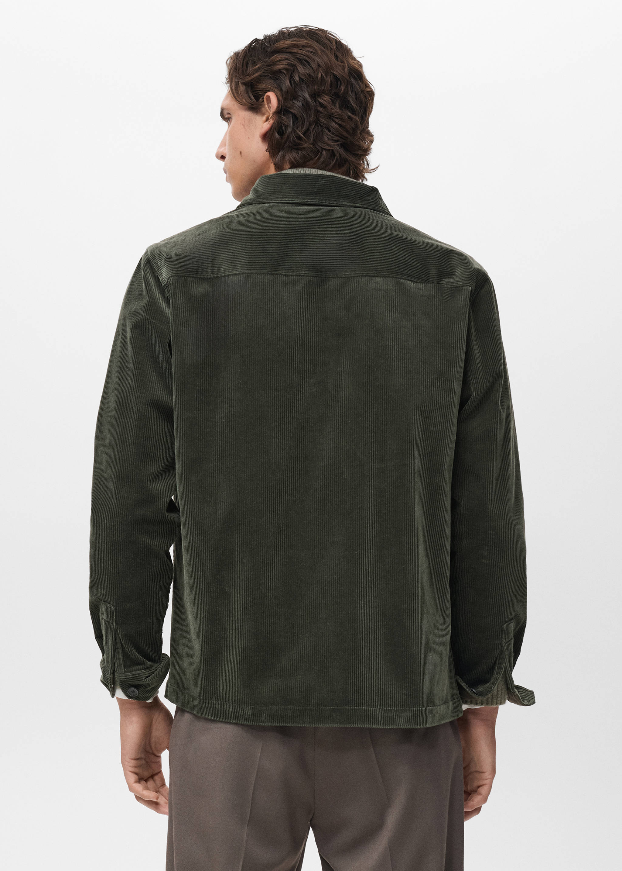 Corduroy overshirt with pockets - Reverse of the article