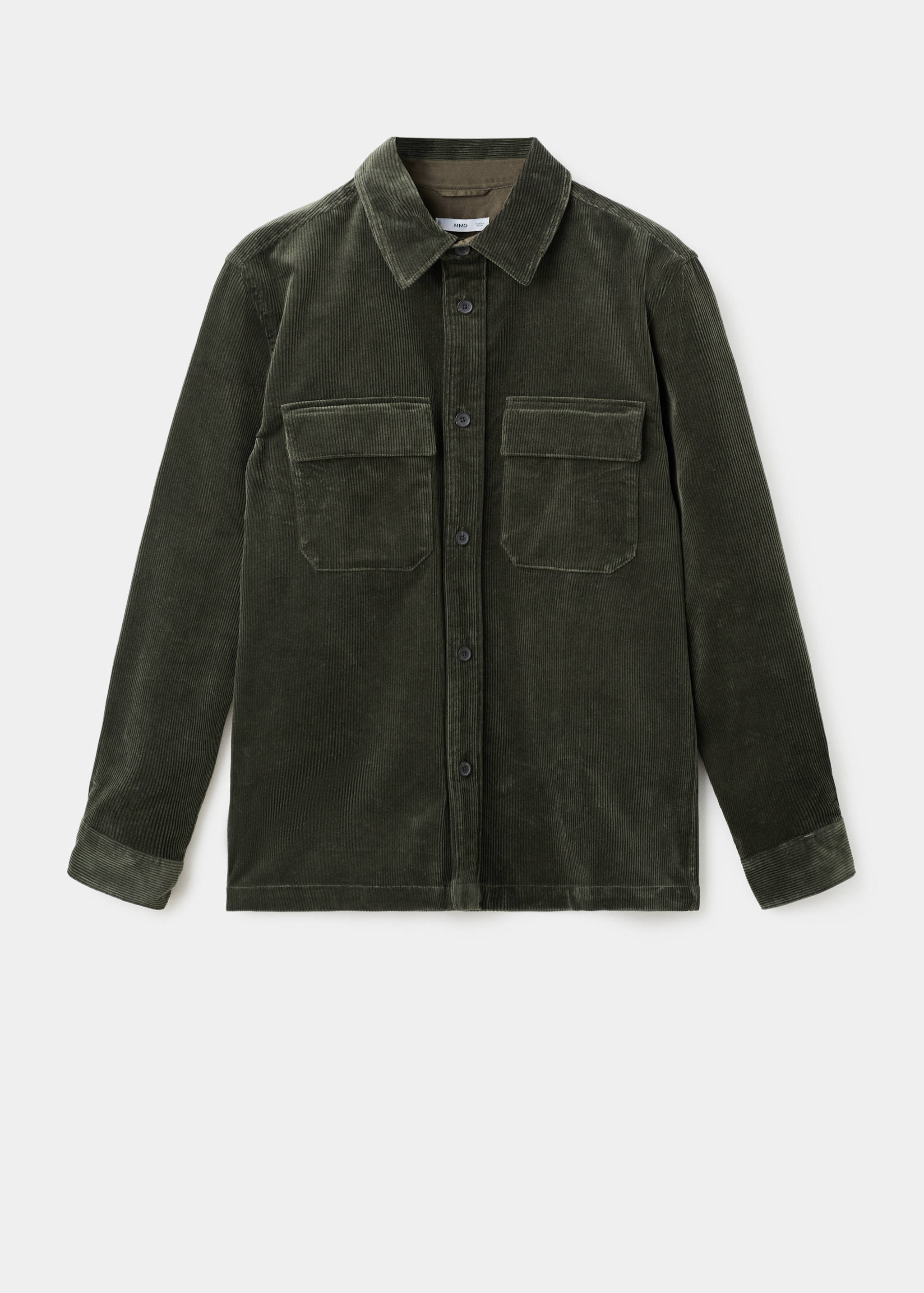 Corduroy overshirt with pockets - Article without model