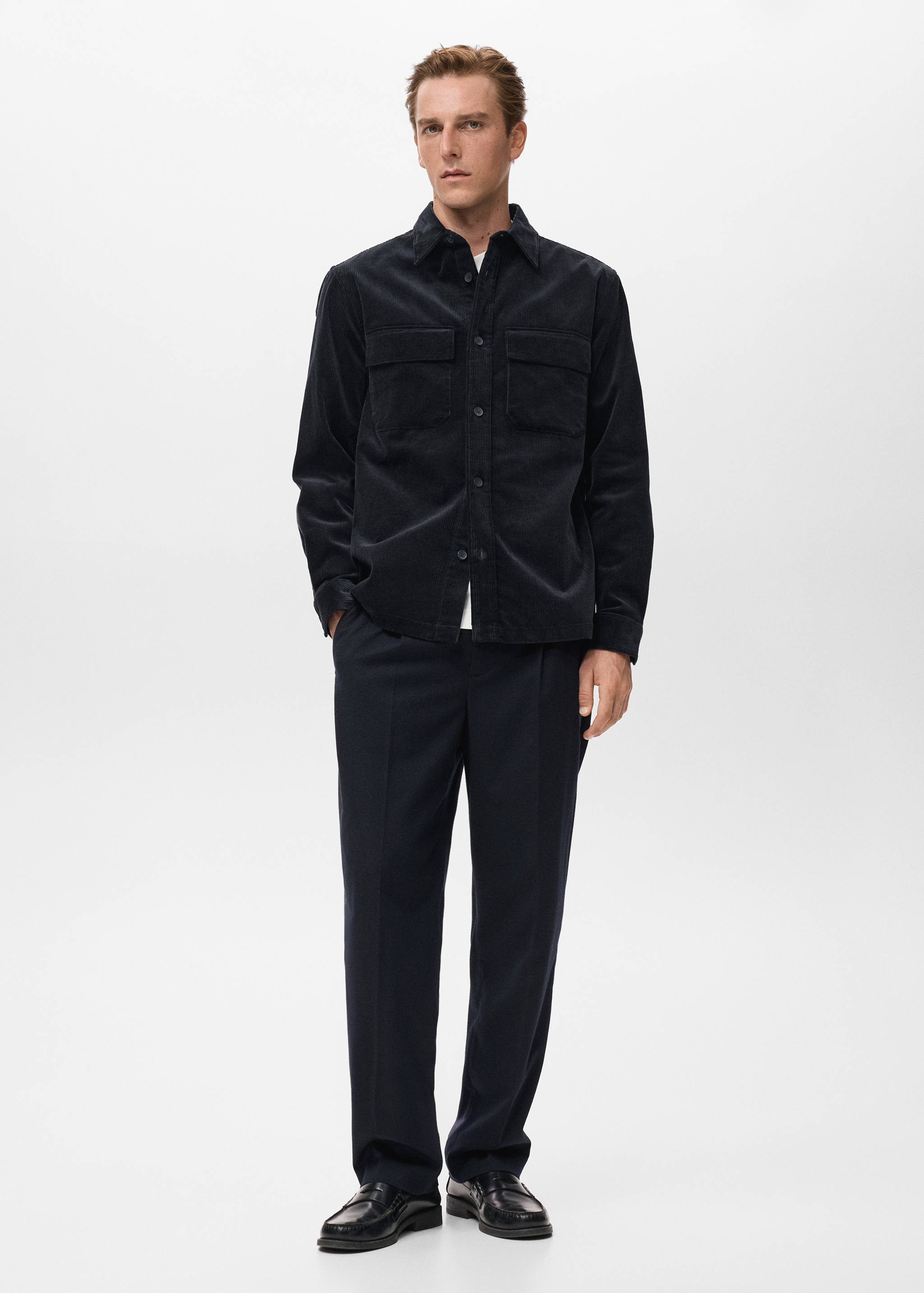 Surchemise velours côtelé poches - Plan général