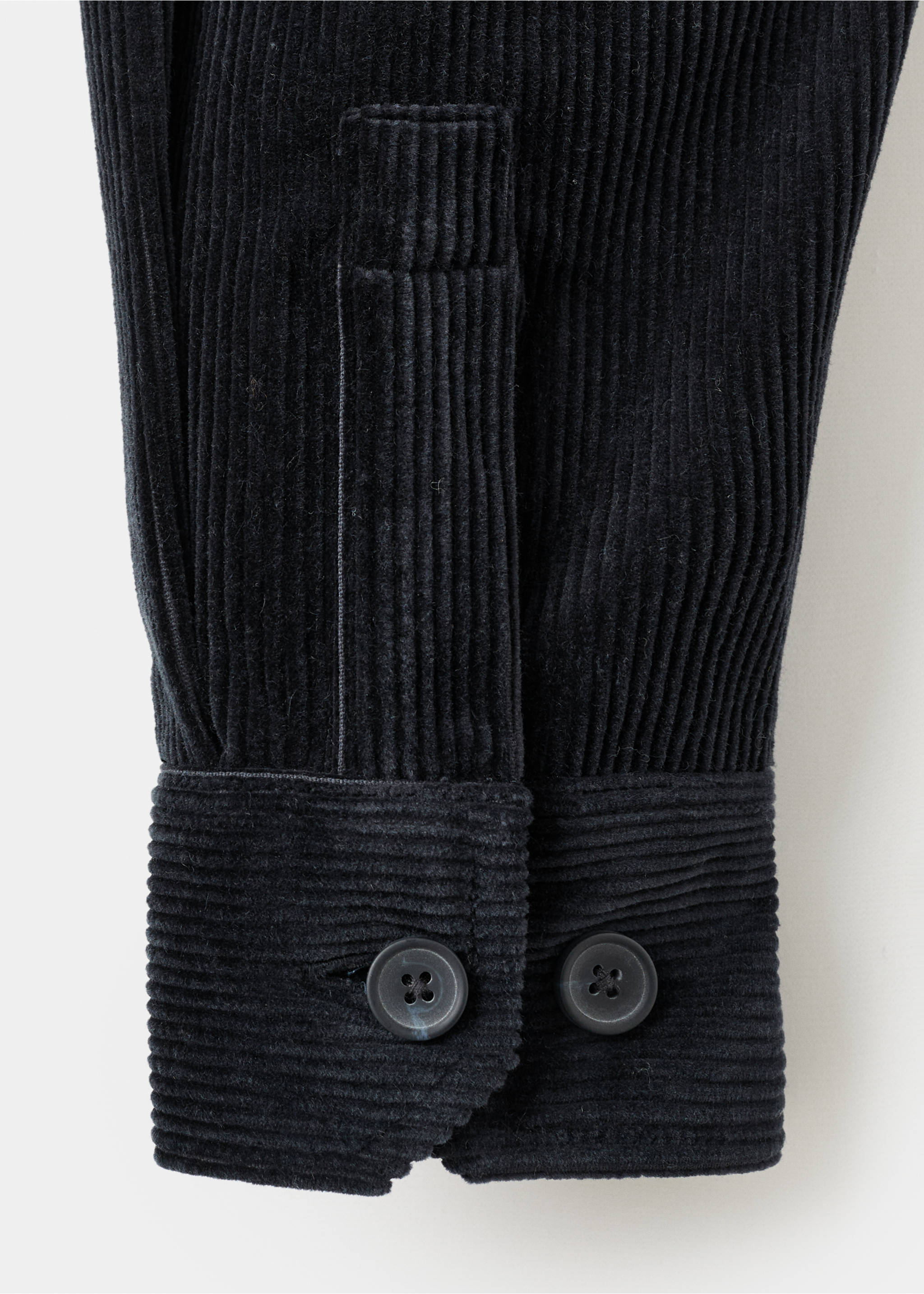 Corduroy overshirt with pockets - Details of the article 0, Navy. Ref: 17047905-00.