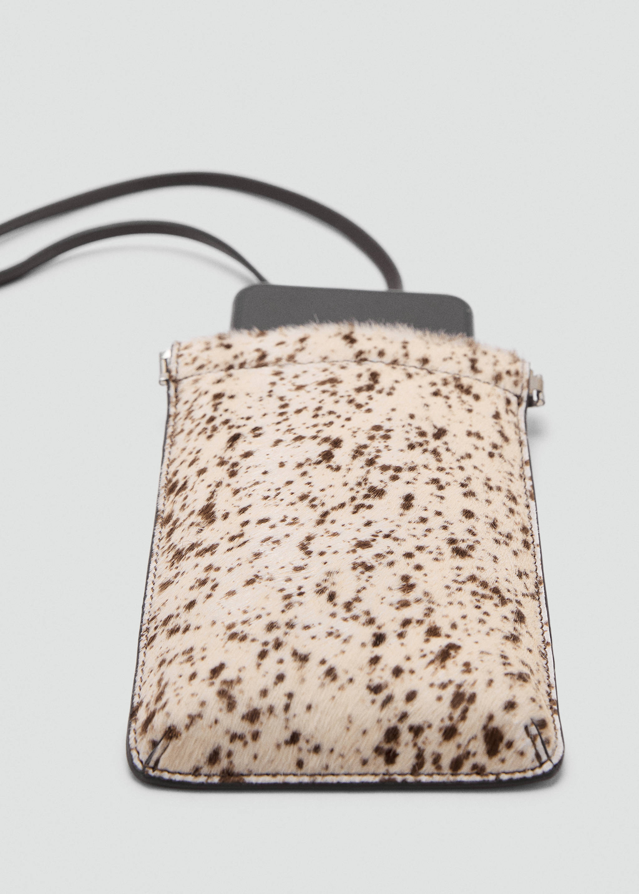 Housse téléphone portable cuir et fausse fourrure - Détail de l'article 1