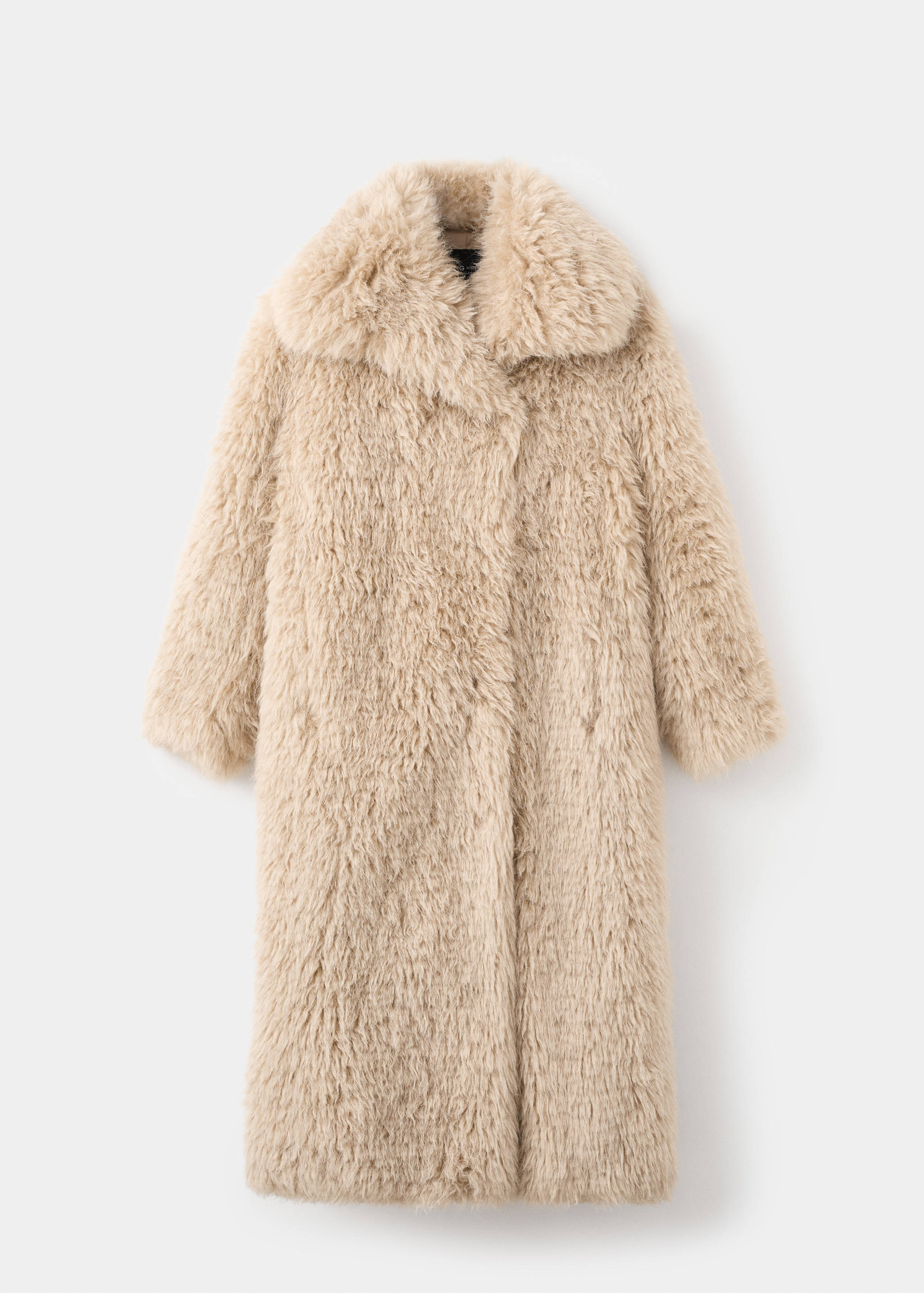 Long faux-fur coat - Article without model