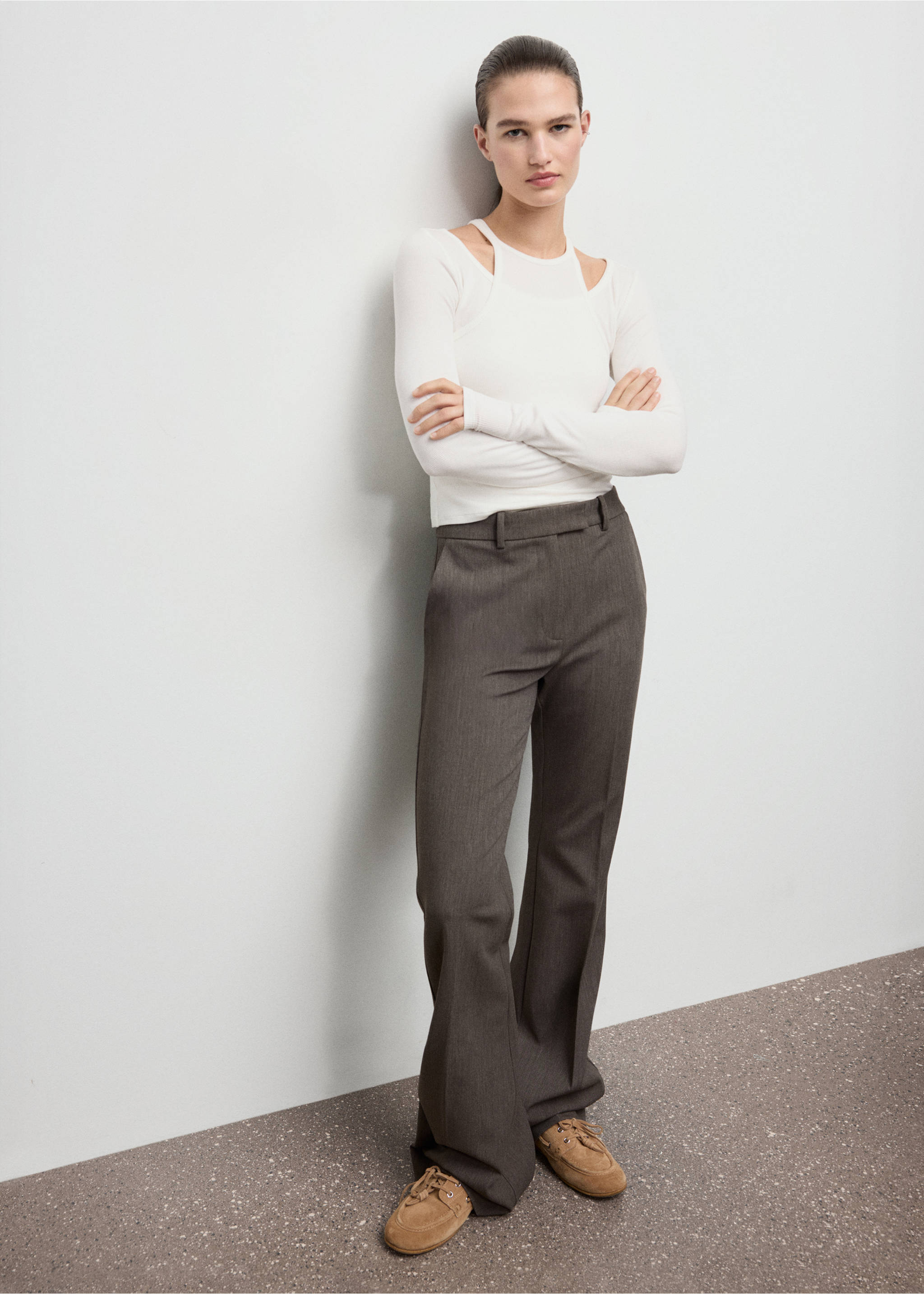 Ribbed combined t-shirt - General plane, Off White. Ref: 17047910-00.