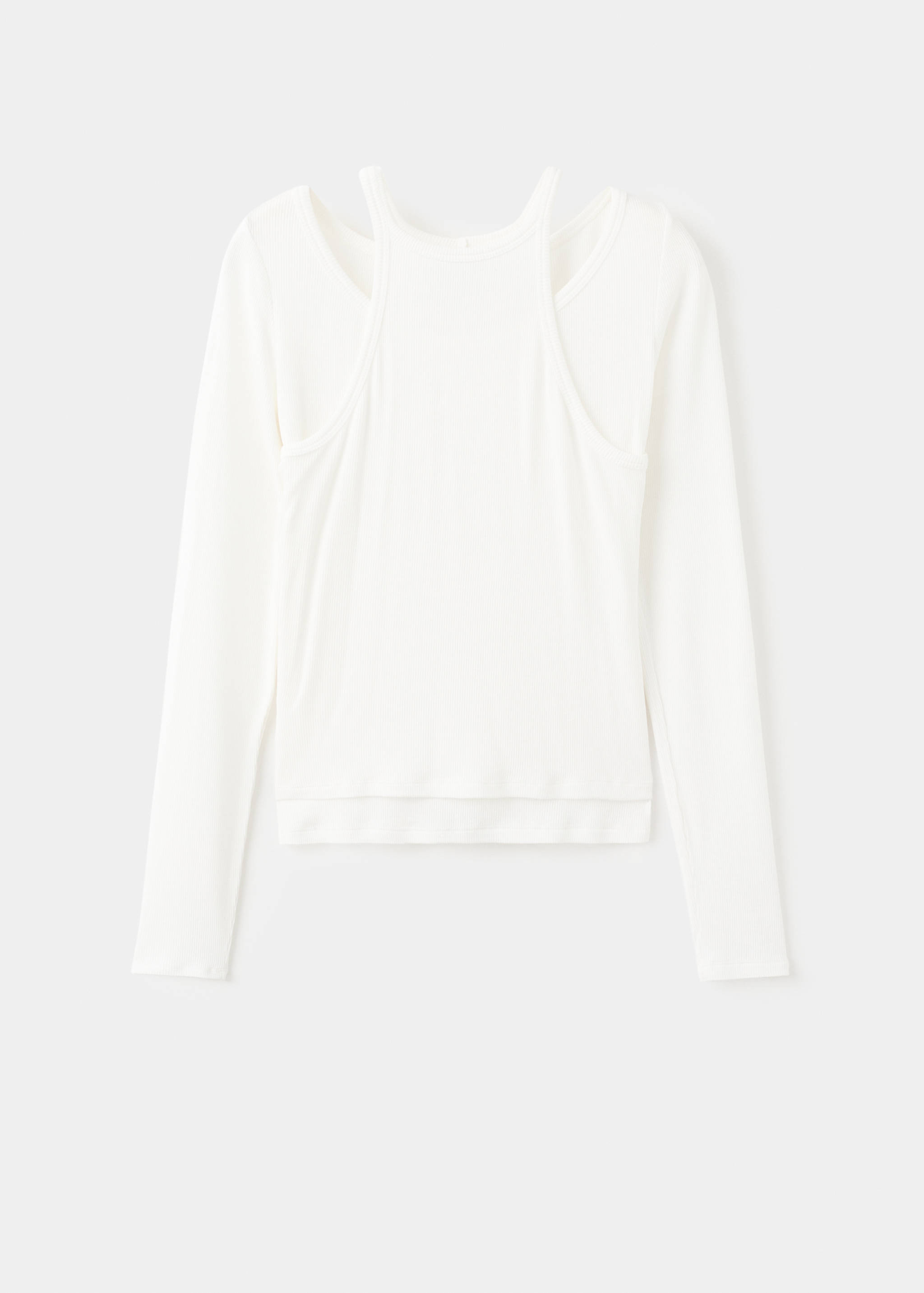 Ribbed combined t-shirt - Article without model