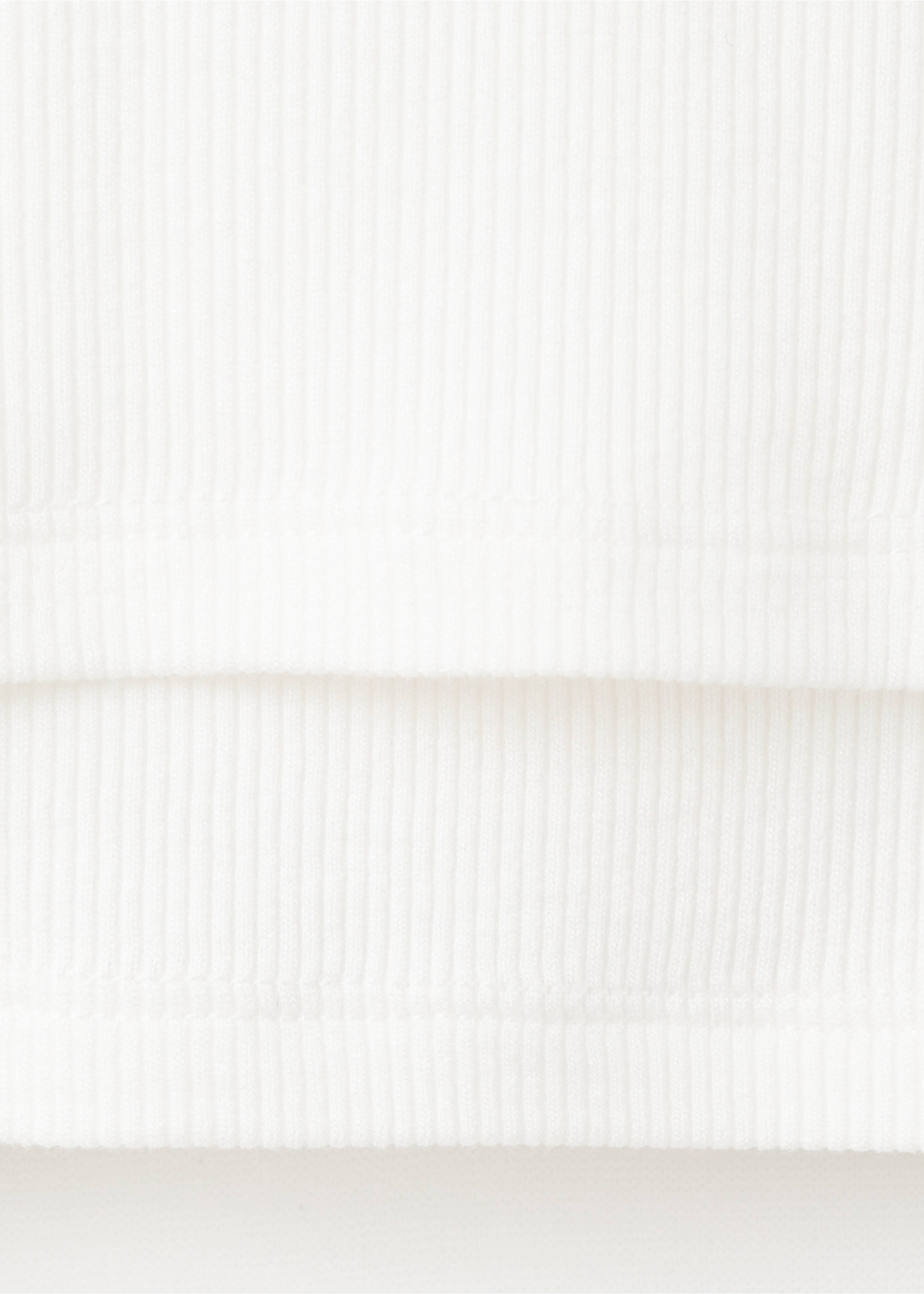Ribbed combined t-shirt - Details of the article 0, Off White. Ref: 17047910-00.