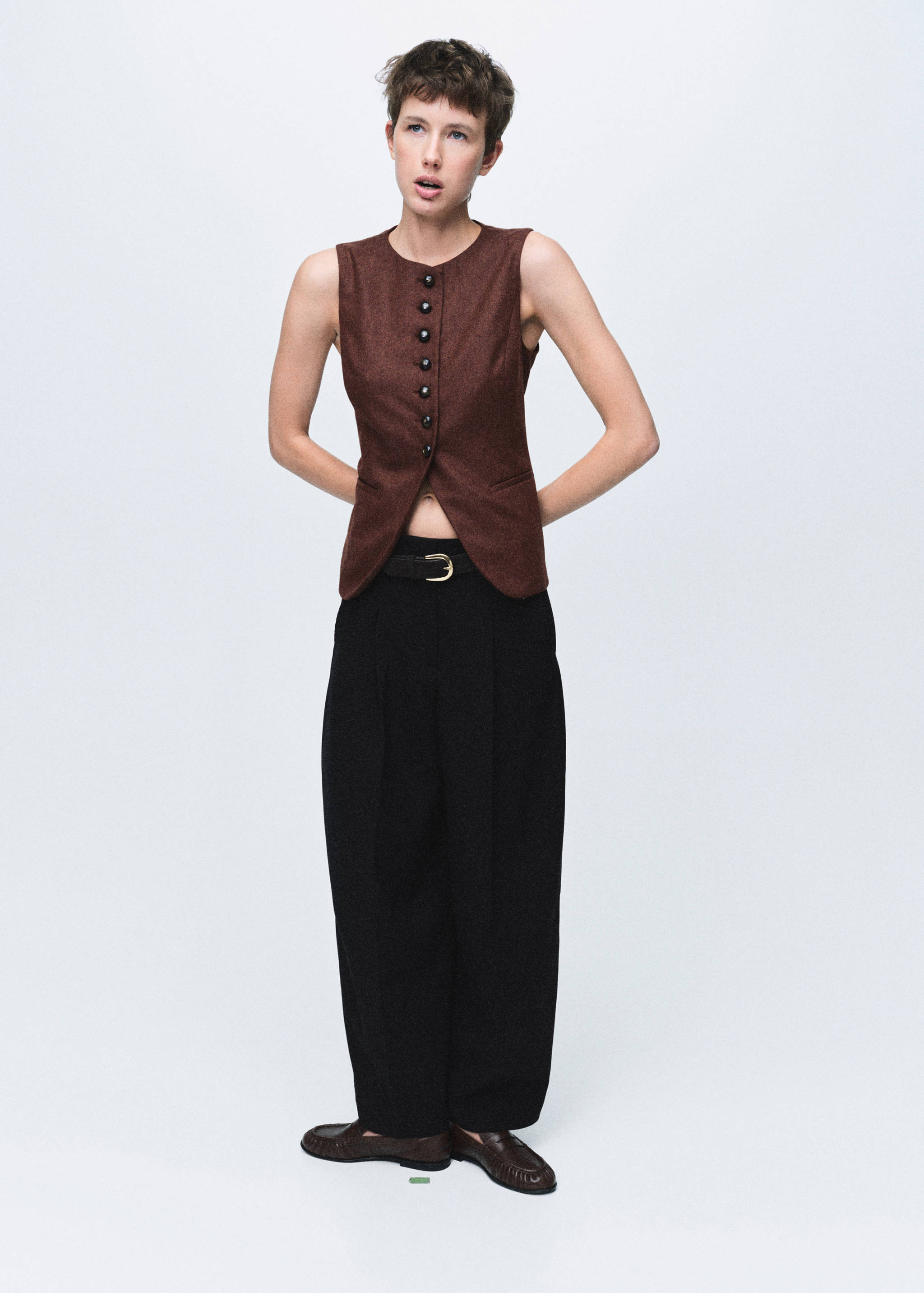 Gilet laine boutons - Plan général