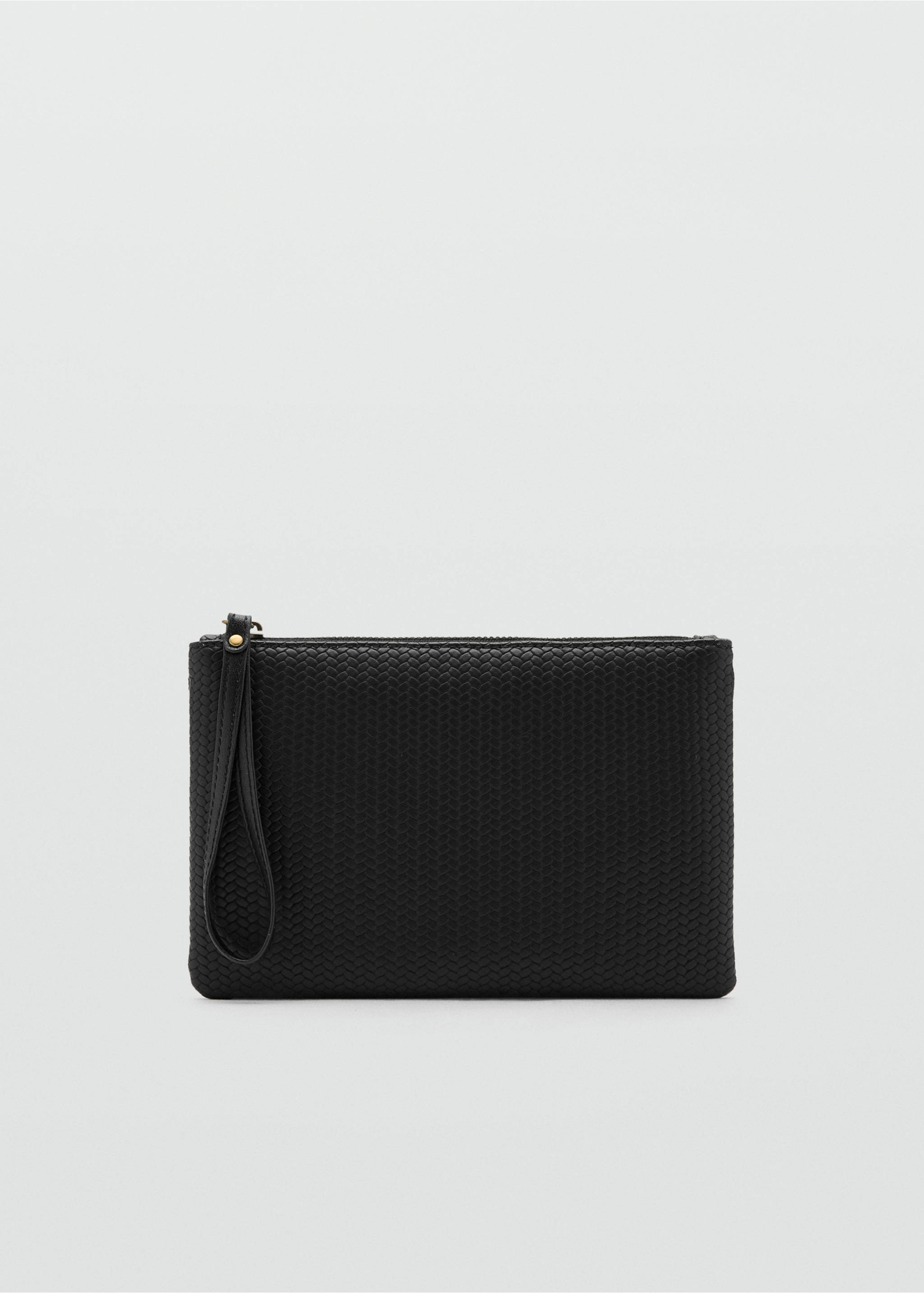 Клатч с эффектом плетения - Изделие без модели, Черный. Ref: 17048269-00.