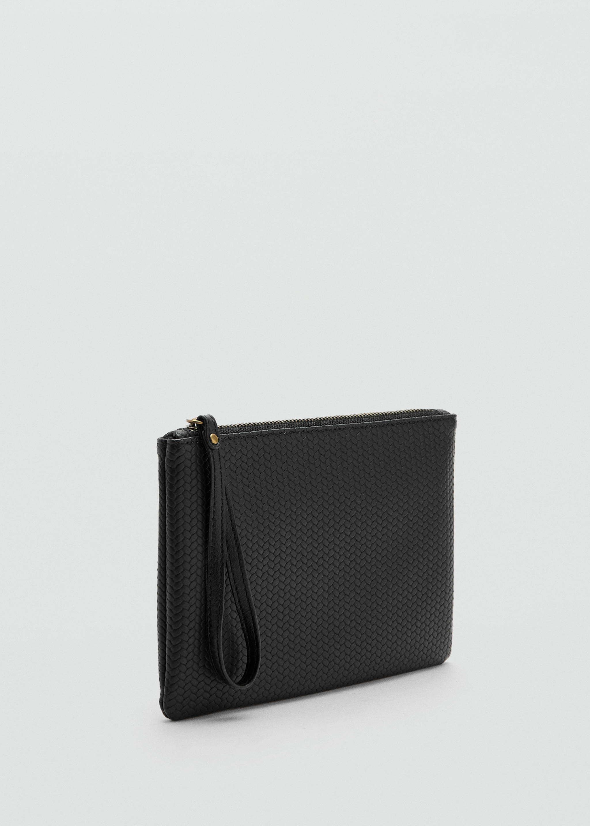 حقيبة يد ذات مظهر مضفر - رؤية وسط