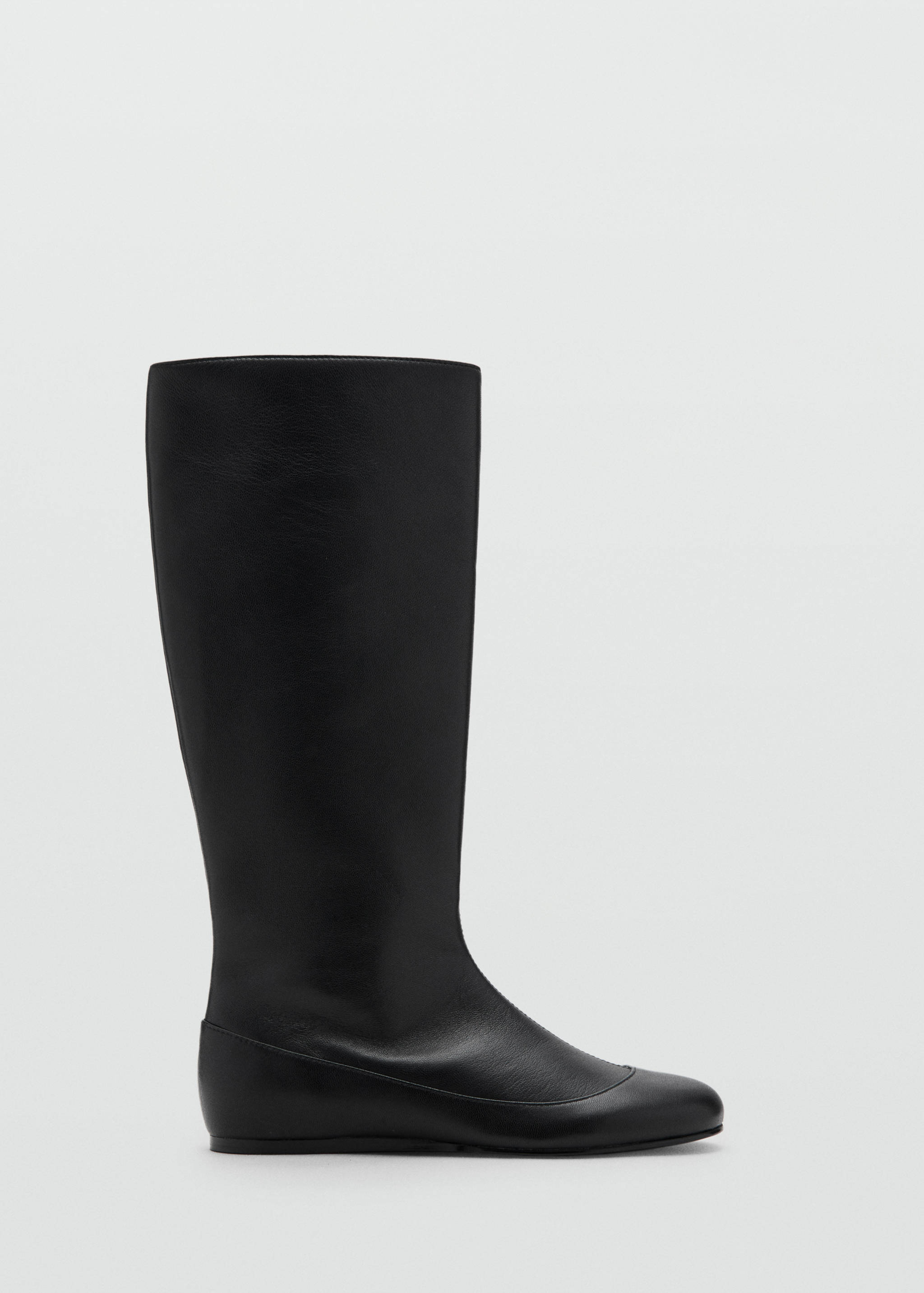 Leather boots with combined design - Article without model