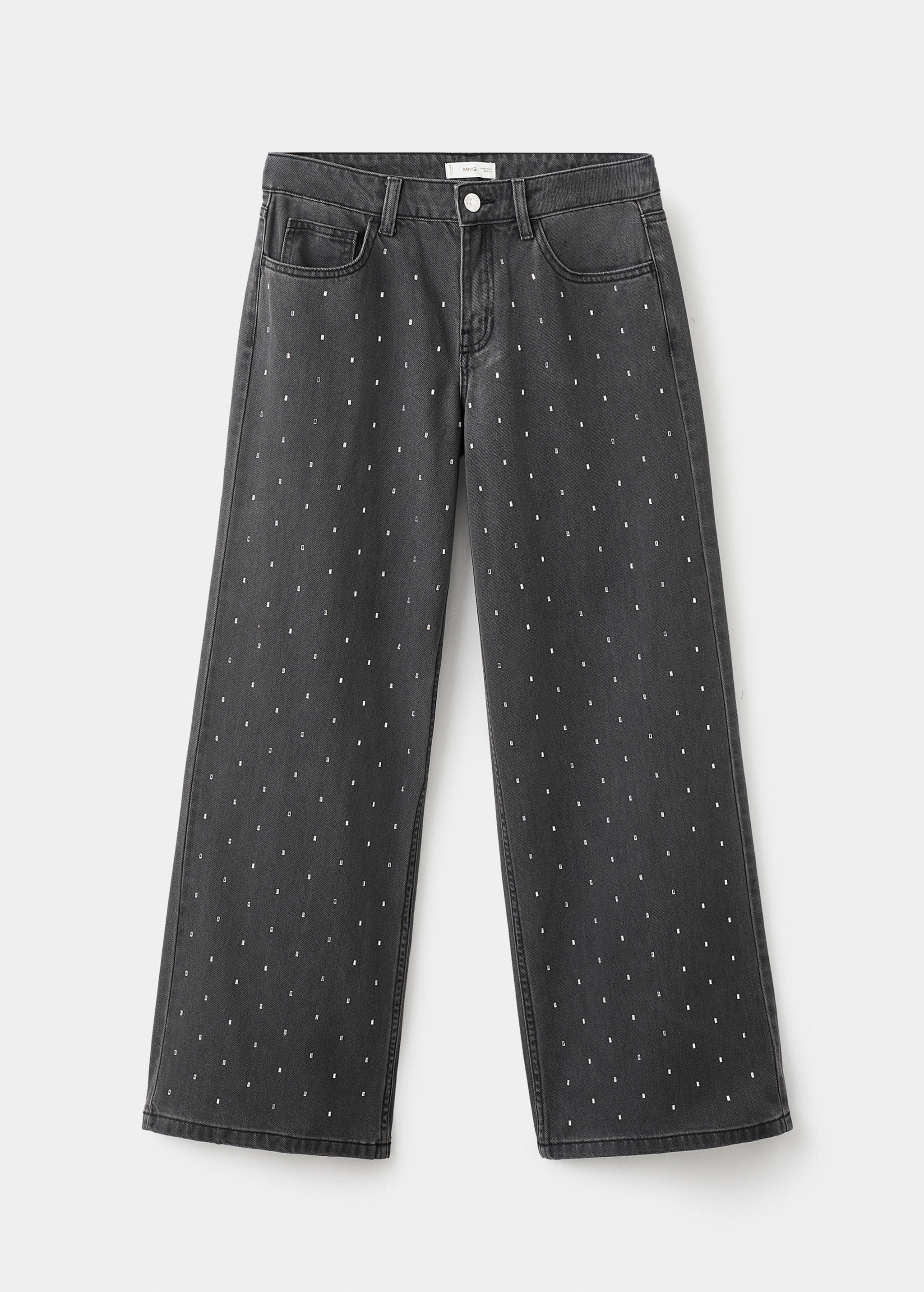 جينز بحجر الراين والبلورات - منتج دون نموذج