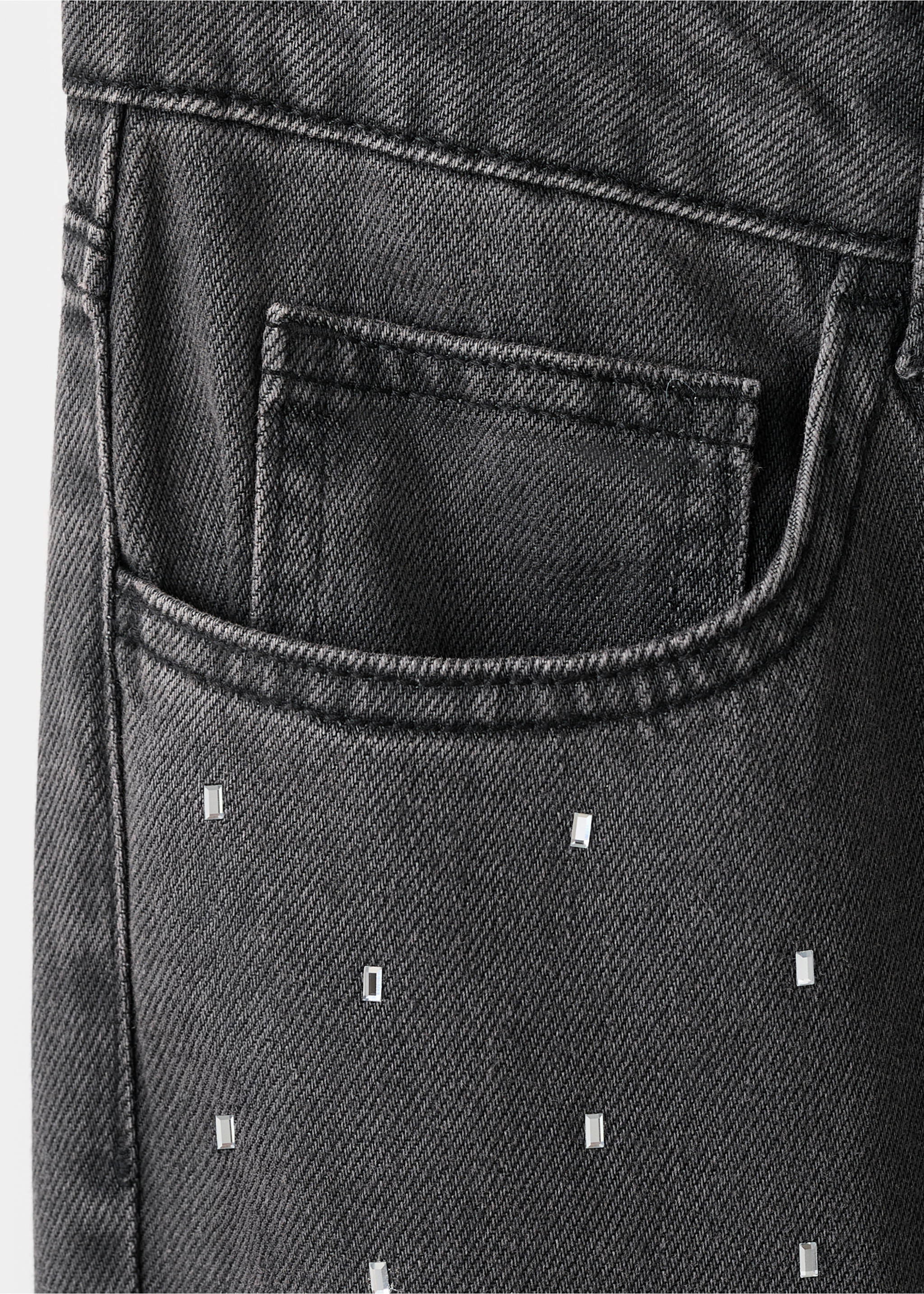 Jeans strass cristales - Detalle del artículo 0, Denim negro. Ref: 17048278-00.