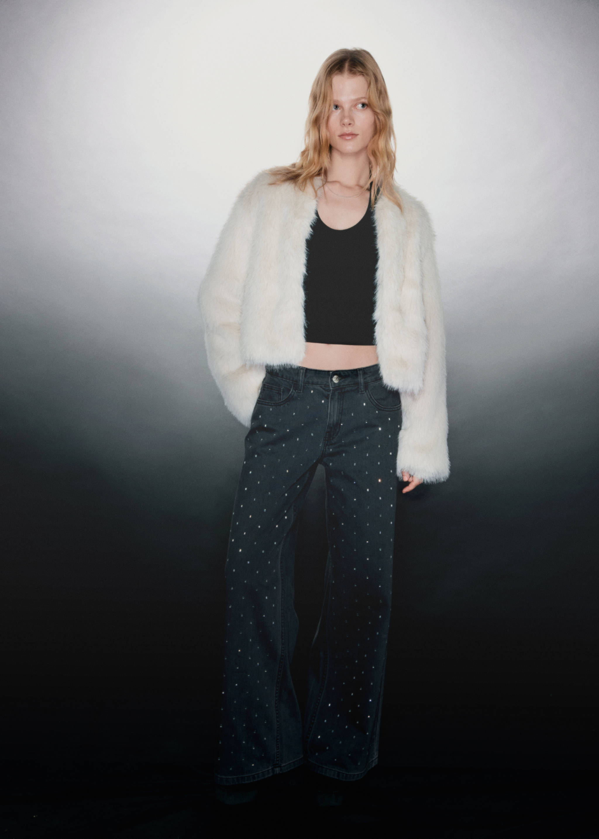 جينز بحجر الراين والبلورات - تفاصيل المنتج 5