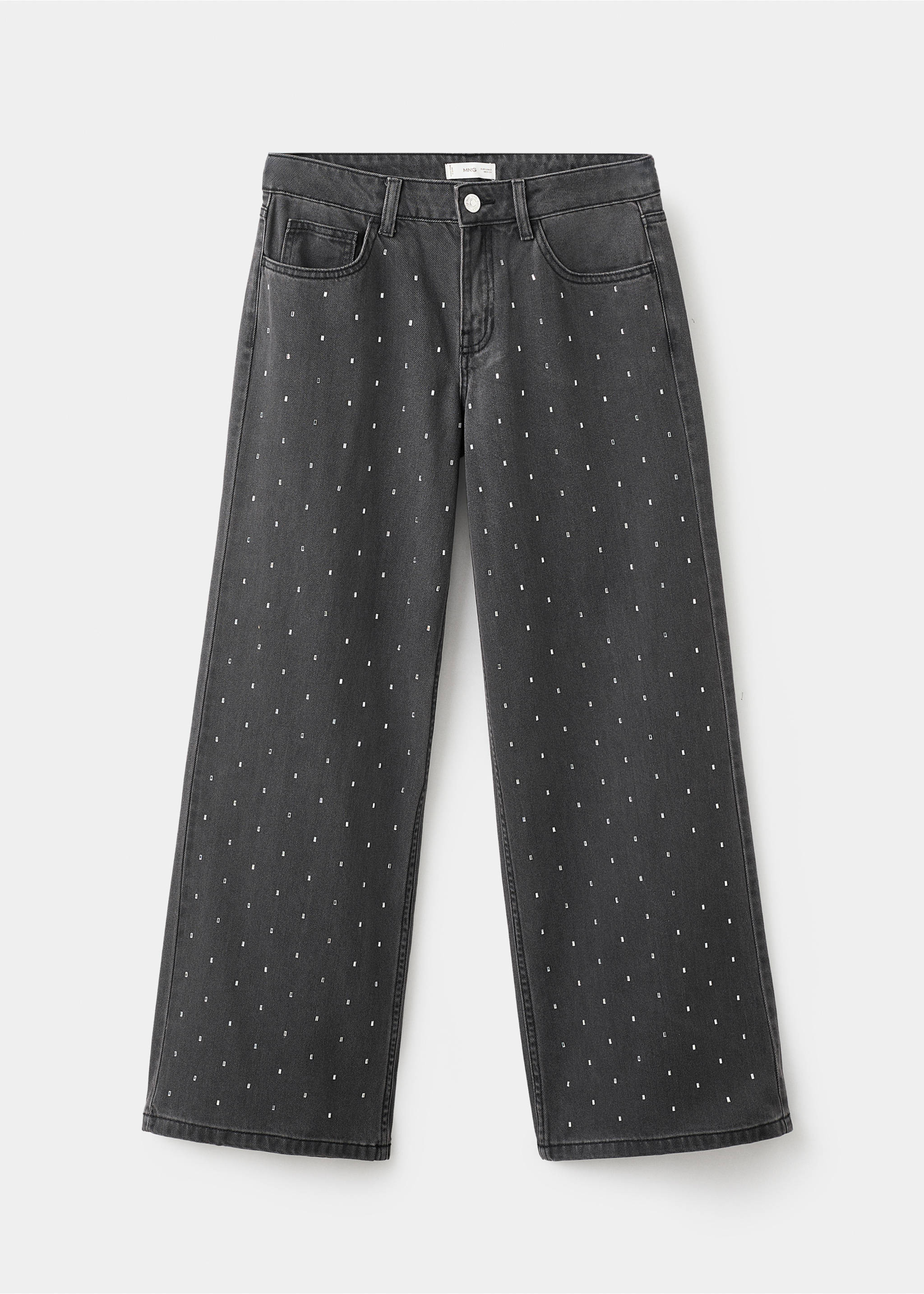 Jeans strass cristales - Artículo sin modelo, Denim negro. Ref: 17048278-00.