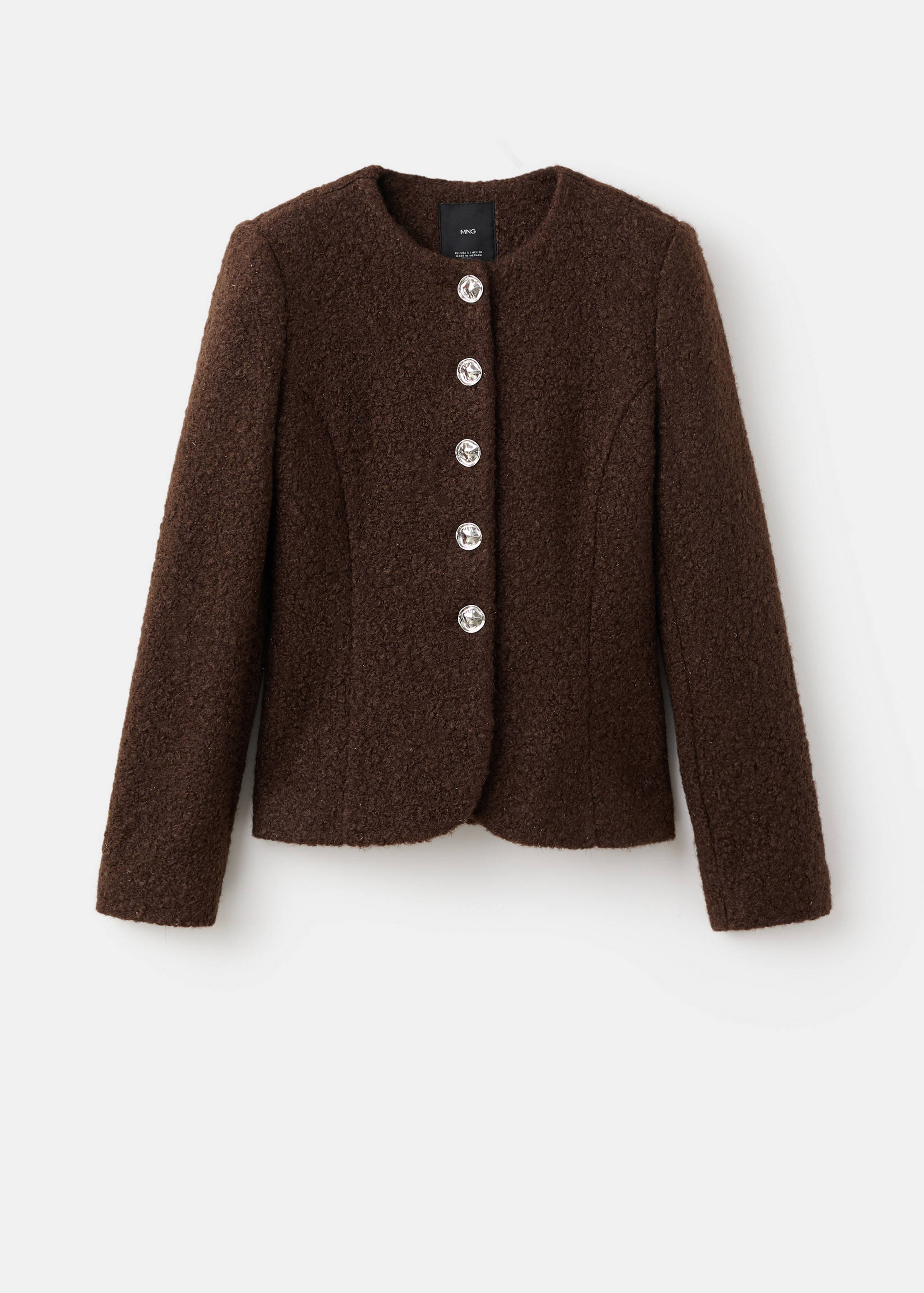 Bouclé jacket with jewel buttons - Article without model