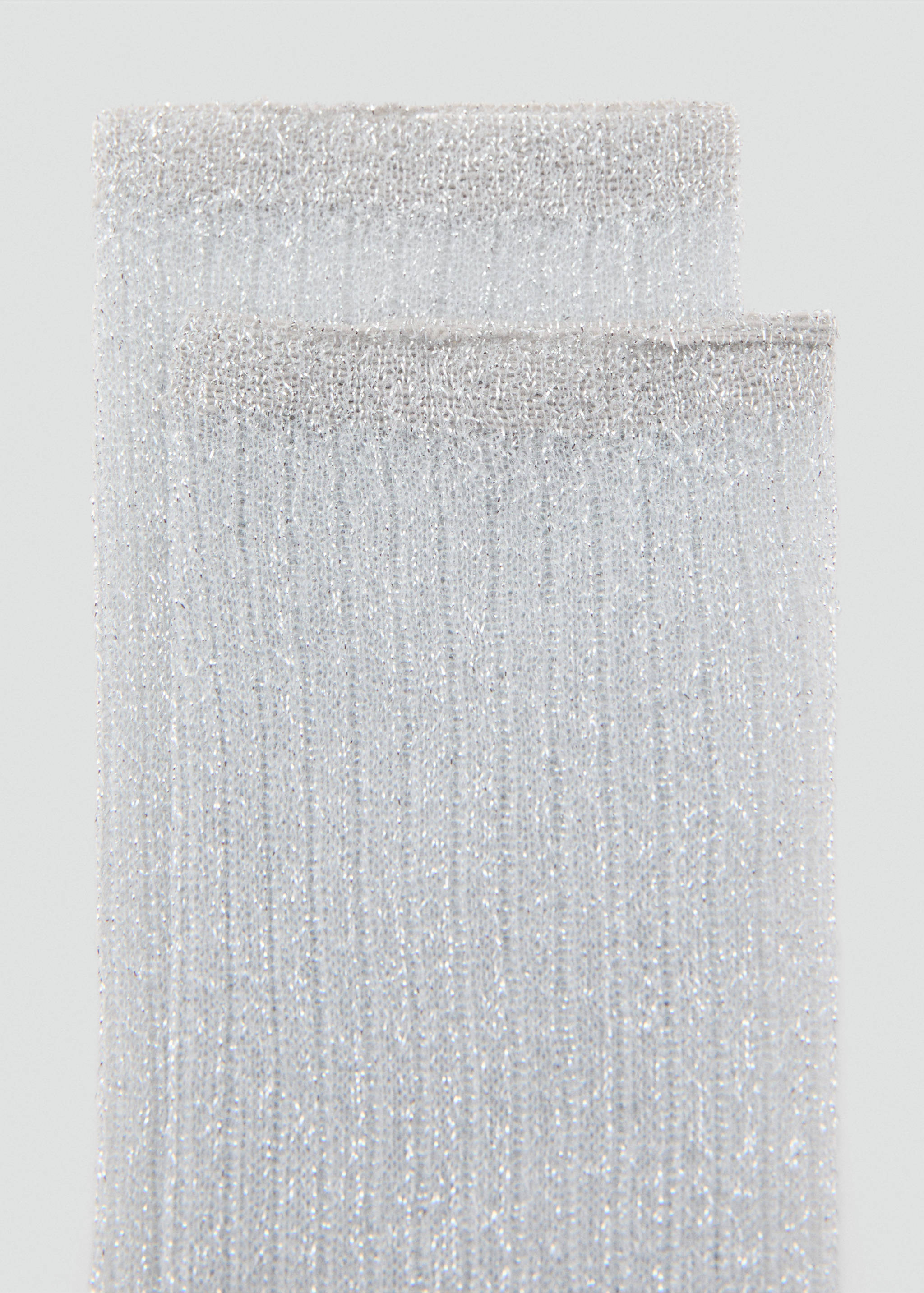 Chaussettes longues Lurex - Plan moyen, Gris. Ref: 17048290-00.