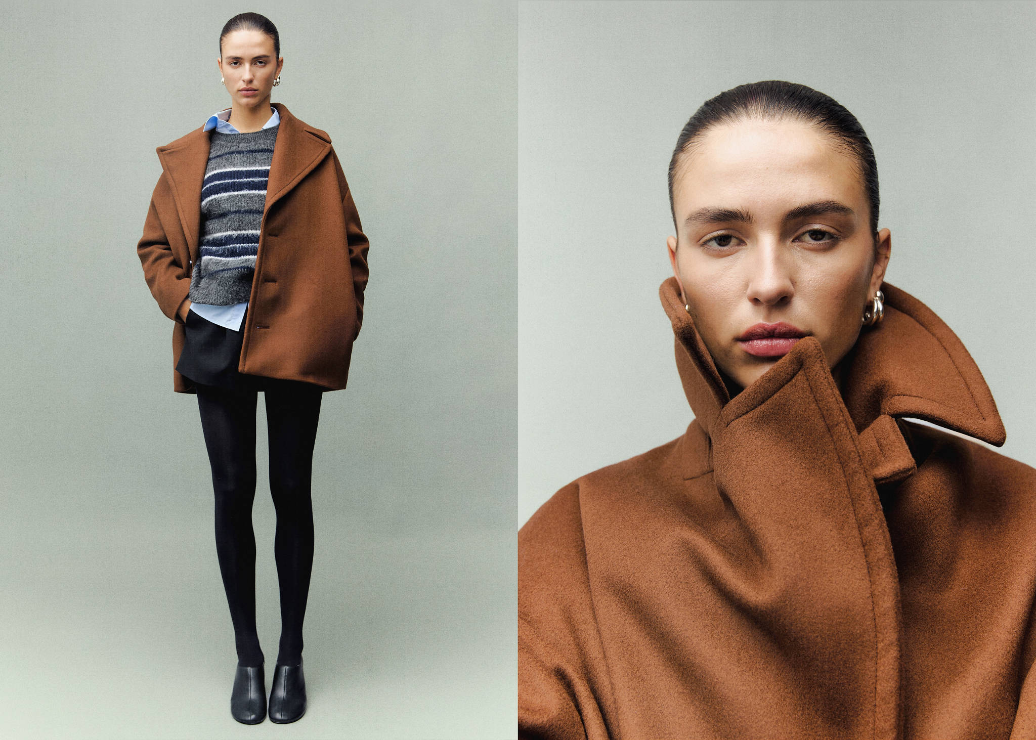 Manteco wool coat with lapels - Women | MANGO USA
